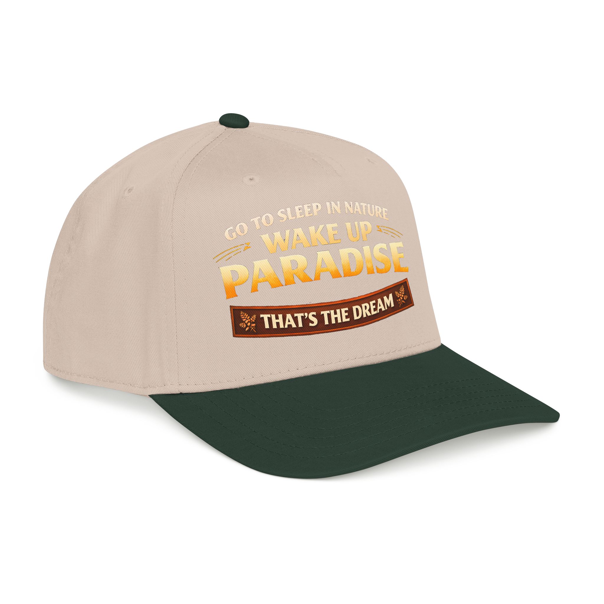 Baseball Cap - "Go sleep Nature-Wake Up Paradise" Design Scenic-Line