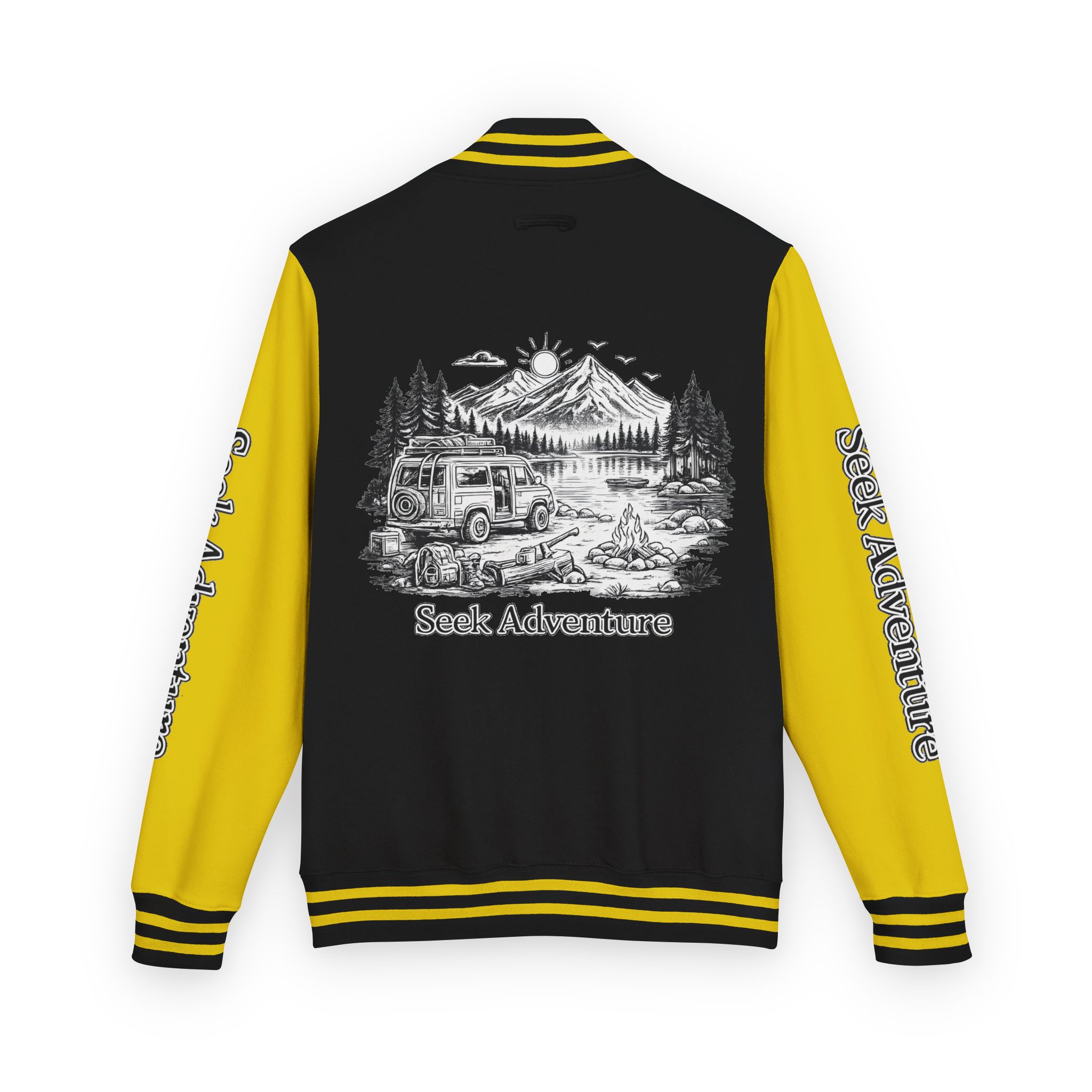 14148602188194272068_2048-2.jpeg Unisex Heavyweight Letterman Jacket — "Seek Adventure" Travel Varsity Coat
