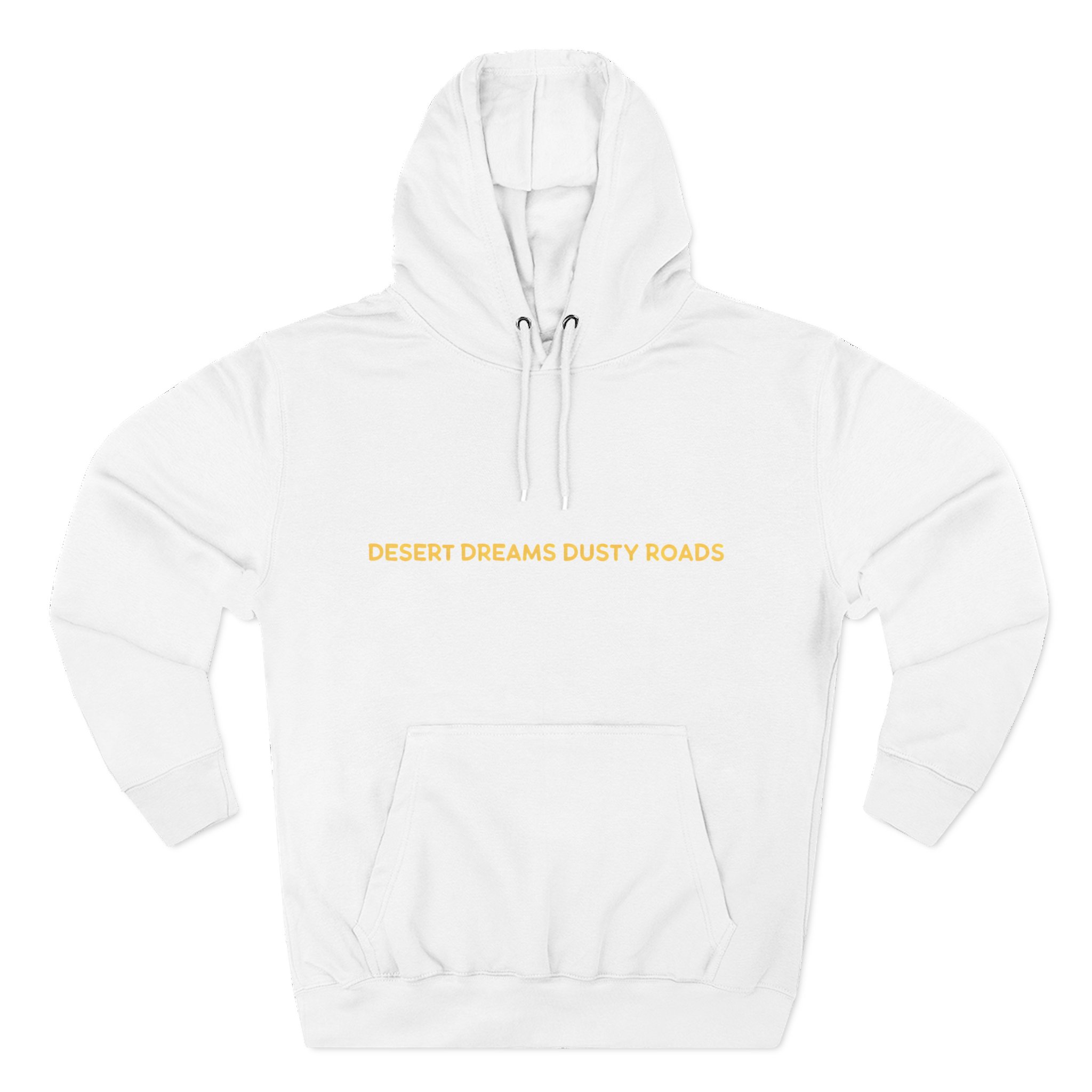 Three-Panel Fleece Hoodie - "Desert Dreams Dusty Roads" Design Sitcom-Line