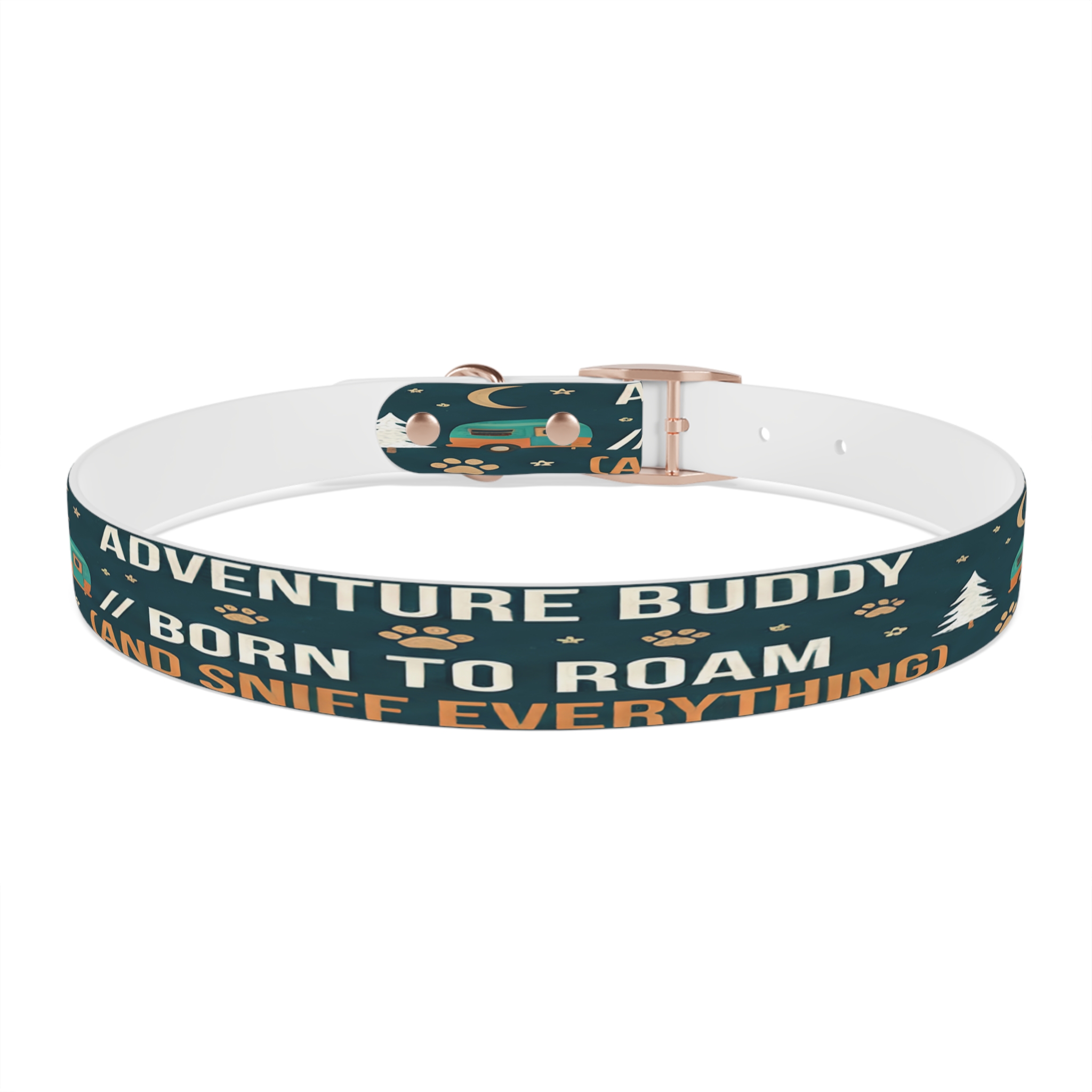 14176312487880609431_4096.jpeg Dog Collar — 'Born to Roam (and Sniff Everything)' Outdoor Pet Collar