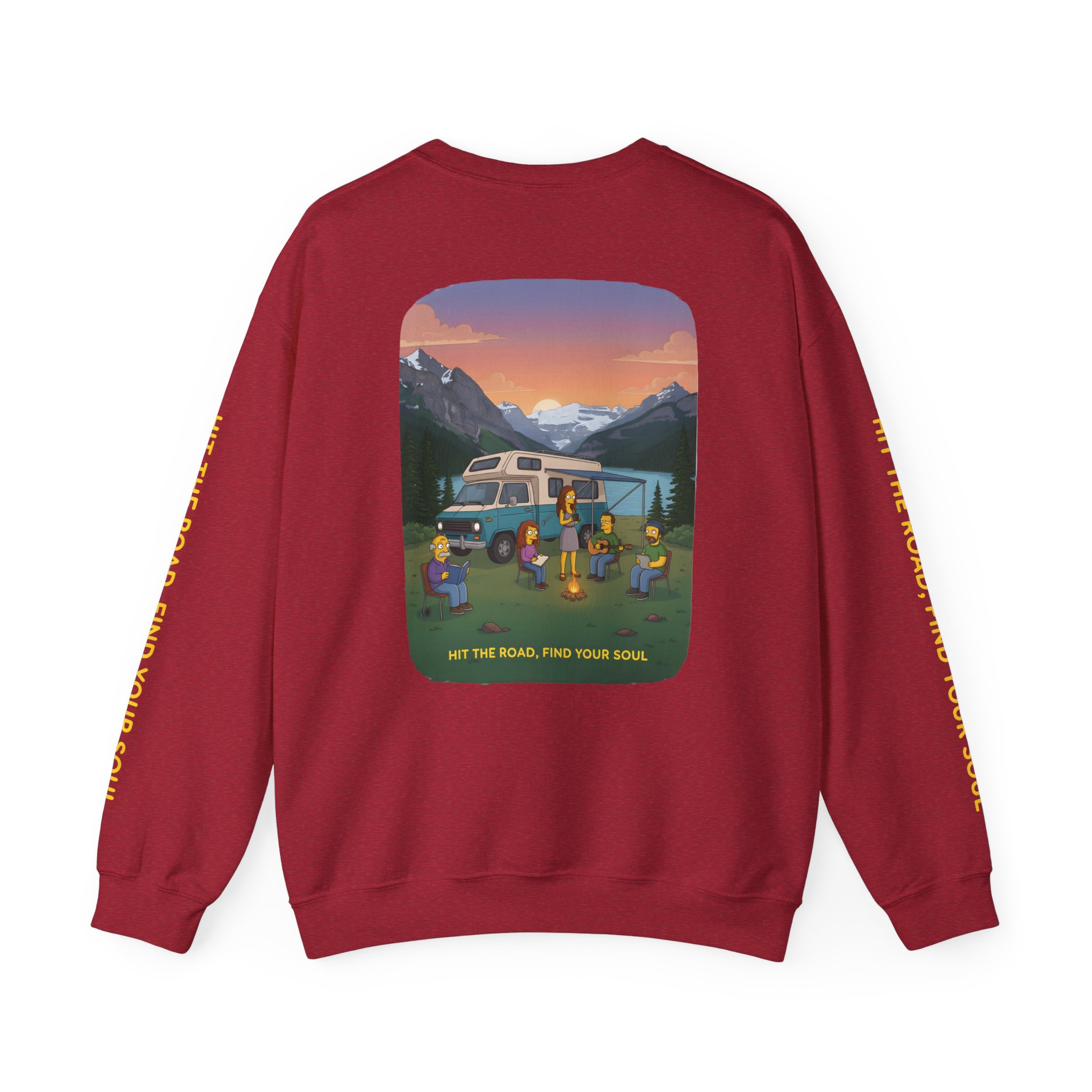 Unisex Heavy Blend™ Crewneck Sweatshirt — "Hit The Road-Find Your Soul" Design Sitcom-Line