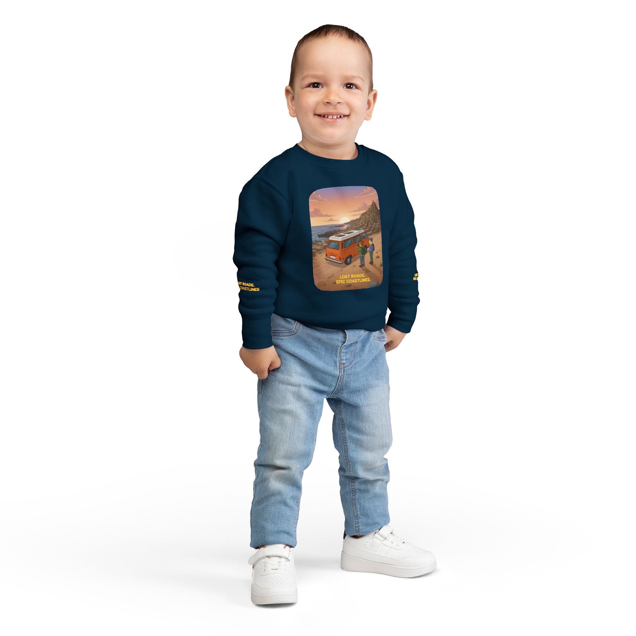 14189912363955297615_2048-1.jpeg Toddler Sweatshirt - "Lost Roads Epic Coastlines" (Design Sitcom-Line)
