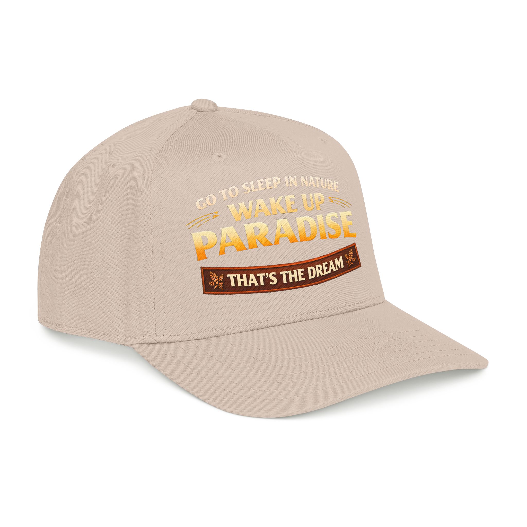Baseball Cap - "Go sleep Nature-Wake Up Paradise" Design Scenic-Line