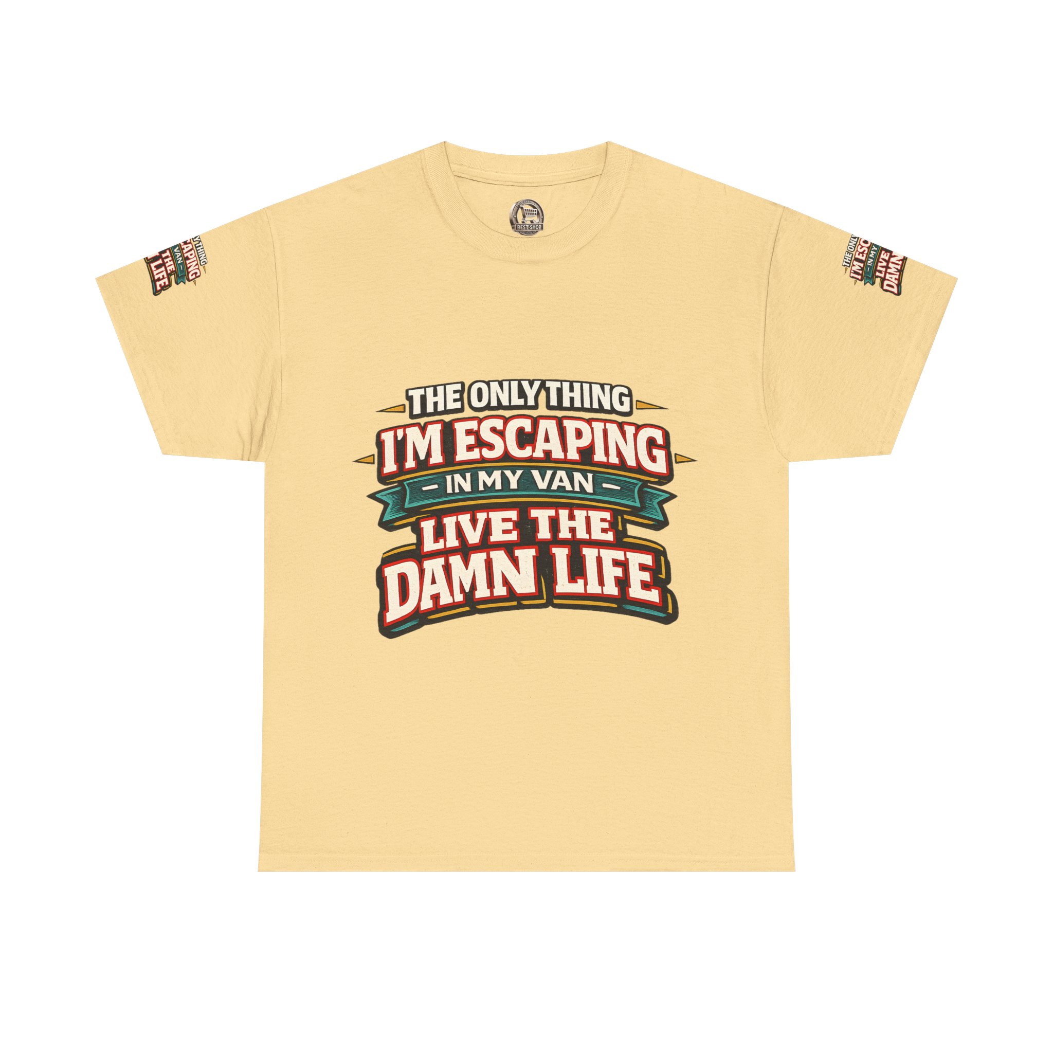 Unisex Heavy Cotton Tee — "The Only Thing I´m Escaping" Design F**K-Line