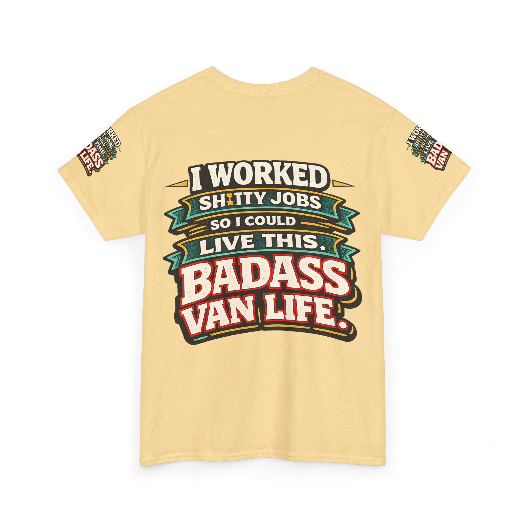 Unisex Heavy Cotton Tee — "I Worked Shitty Jobs" Design F**K-Line