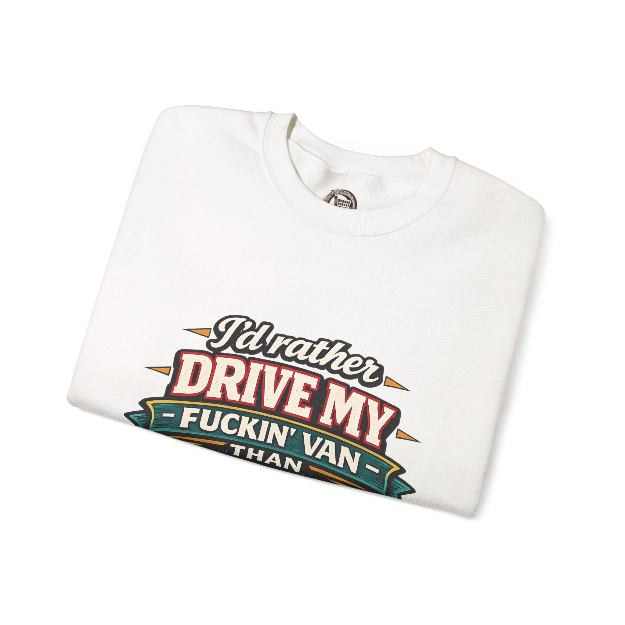 14205112343967275022_2048.jpeg Unisex Heavy Blend™ Crewneck Sweatshirt — "I´d Rather Drive My Fucking Van" Design F**K-Line
