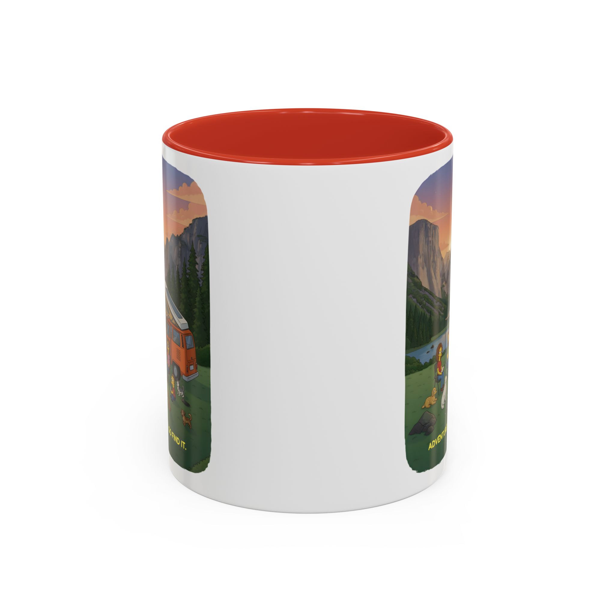 Accent Coffee Mug (11, 15oz) — "Adventure Awaits-Go Find It"" Design Sitcom-Line