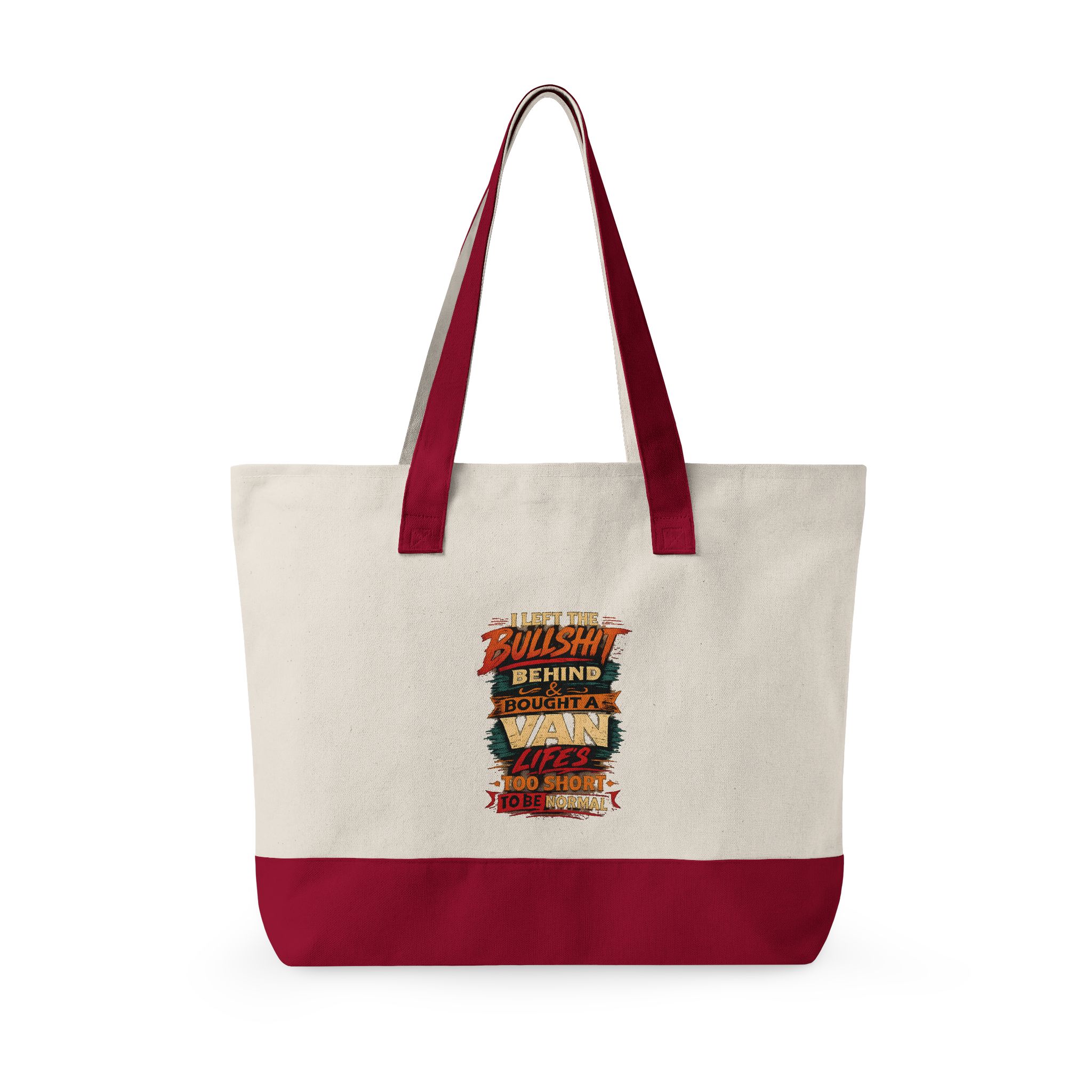 Zippered Canvas Tote — "I Left The Bullshit" (Design F**K-Line)