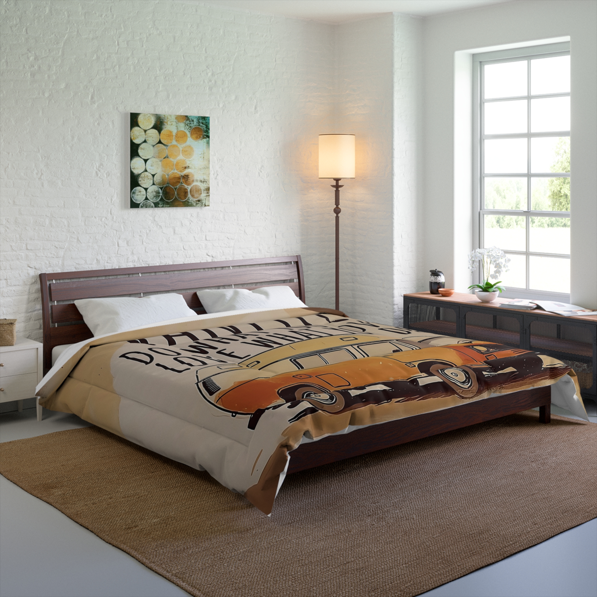 14229180272821802459_2048.jpeg Comforter - "Do What You Love, Love What You Do" Vintage Camper Bedding