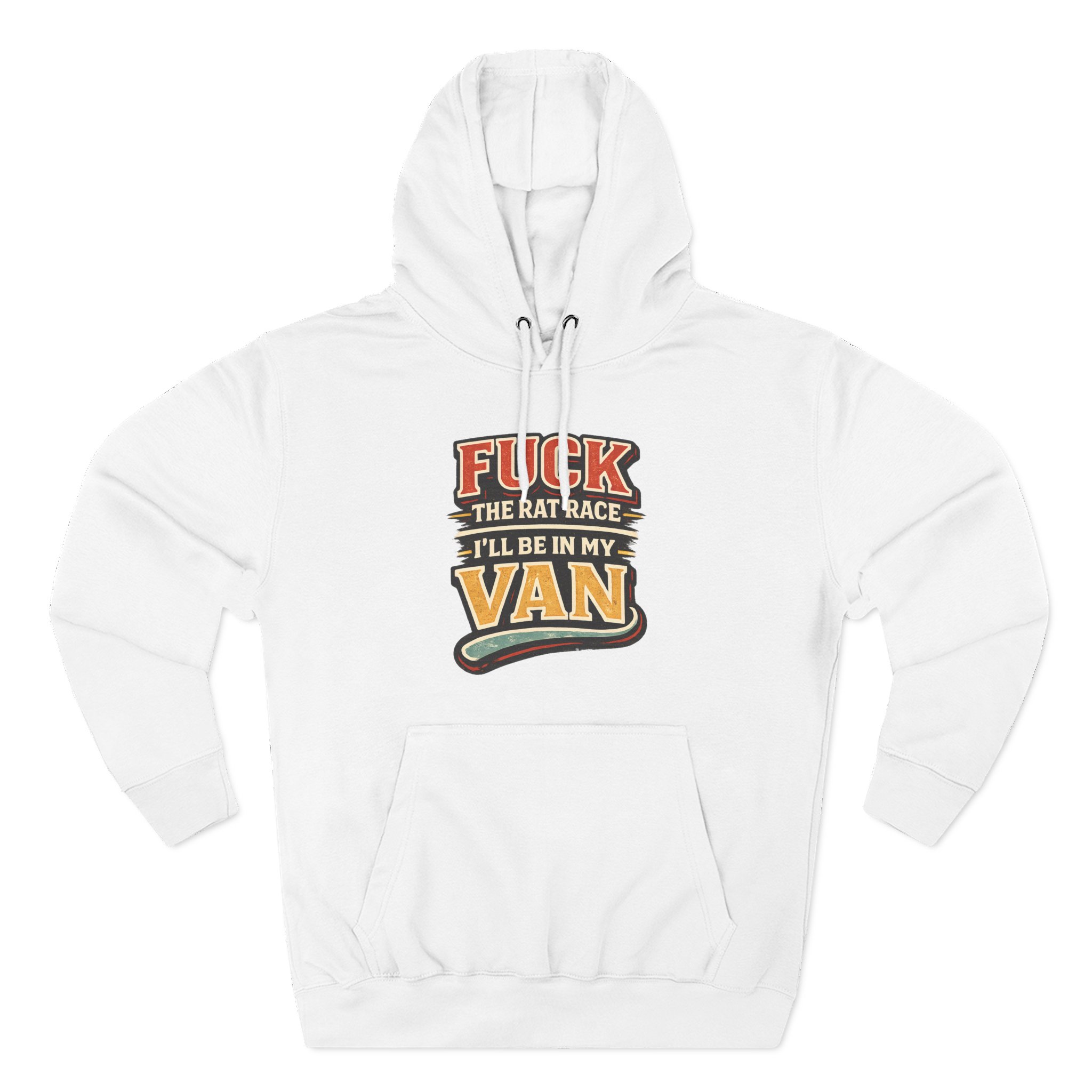 Three-Panel Fleece Hoodie - "Fuck The Rat Race" Design F**K-Line