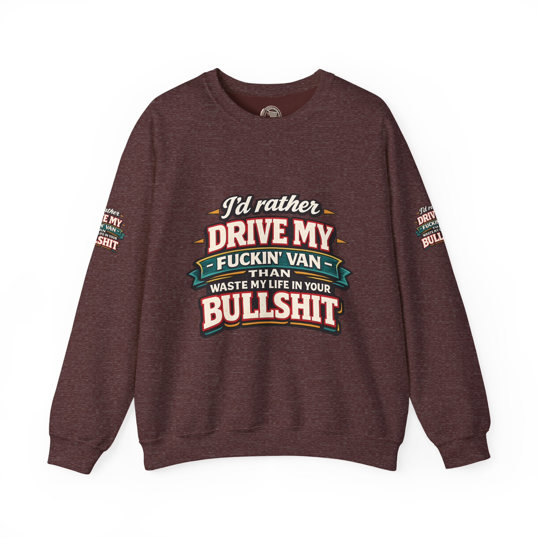 14260729464227908890_2048.jpeg Unisex Heavy Blend™ Crewneck Sweatshirt — "I´d Rather Drive My Fucking Van" Design F**K-Line