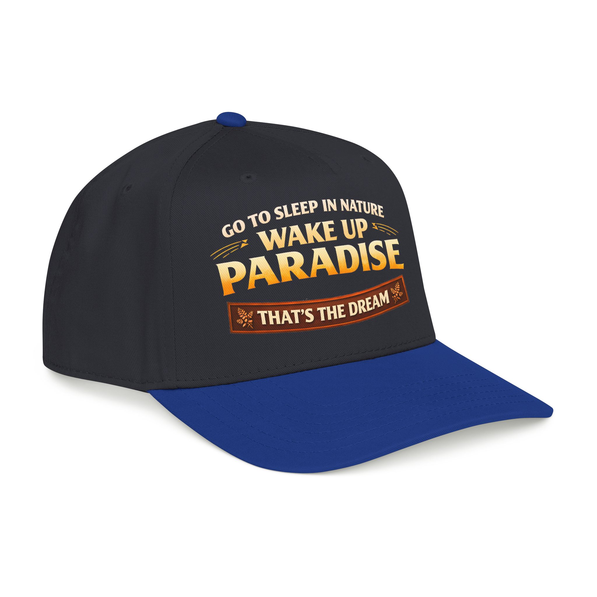 Baseball Cap - "Go sleep Nature-Wake Up Paradise" Design Scenic-Line