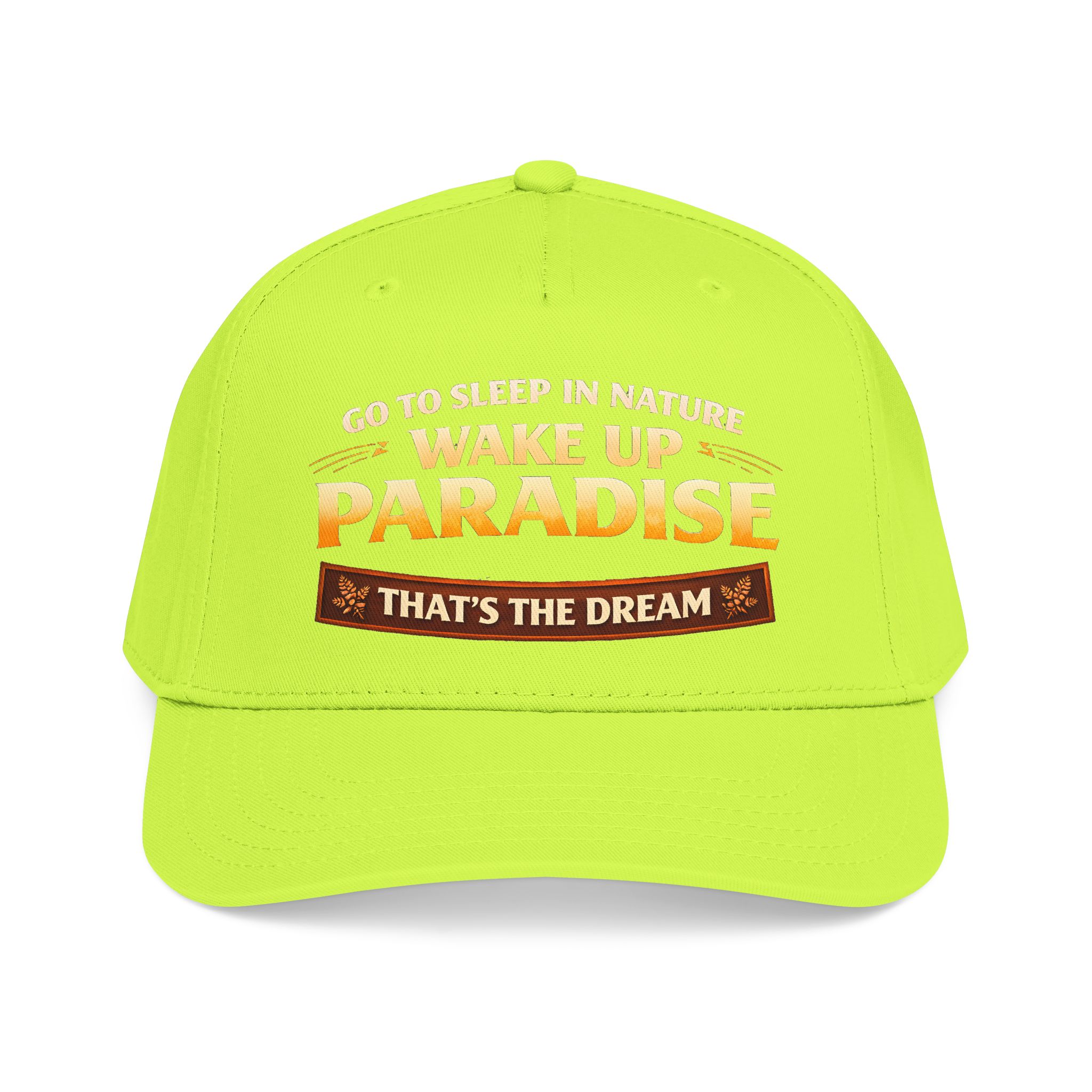 Baseball Cap - "Go sleep Nature-Wake Up Paradise" Design Scenic-Line