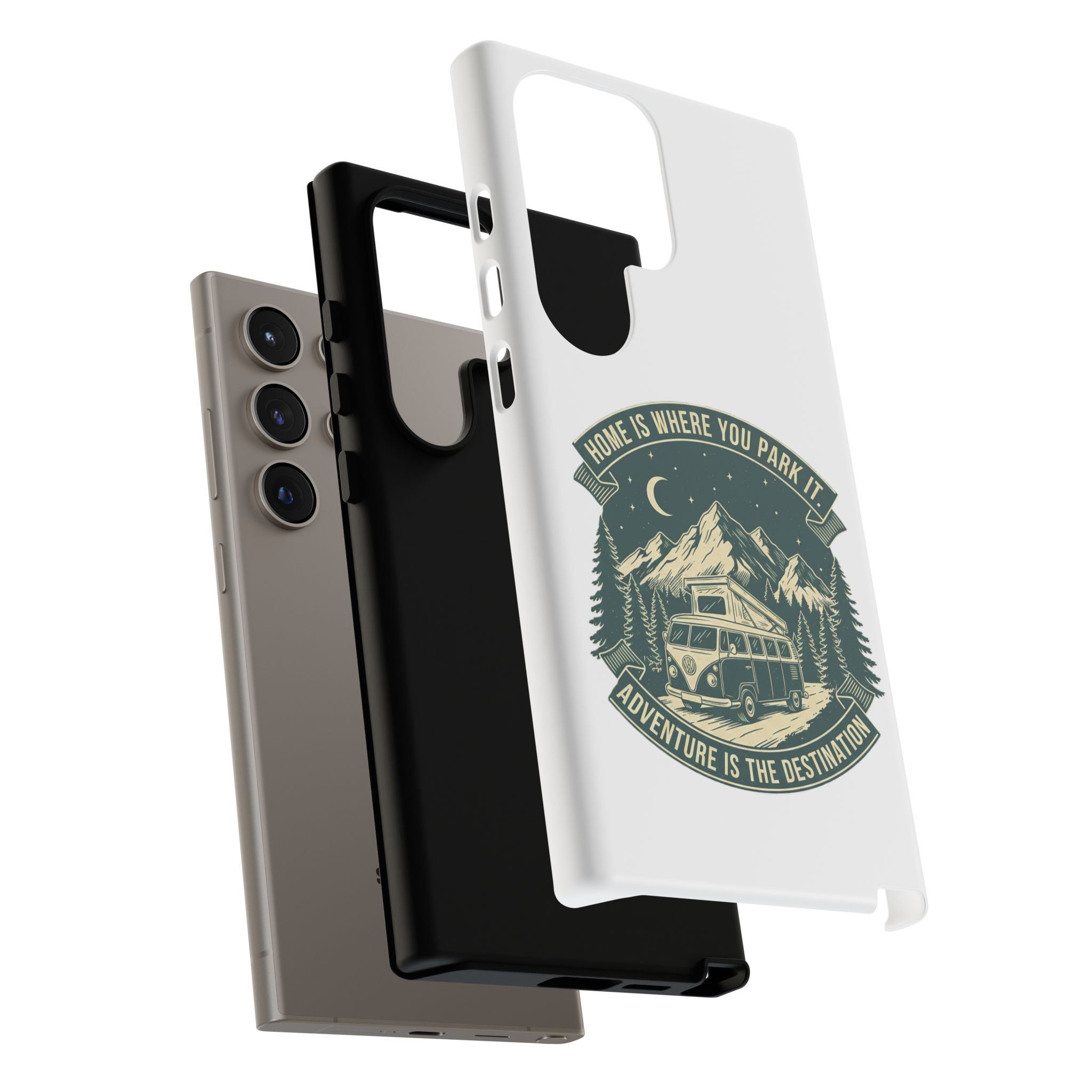 Phone Case — "Home Is Where You Park It-Adventure is the destination" Camper Van Design