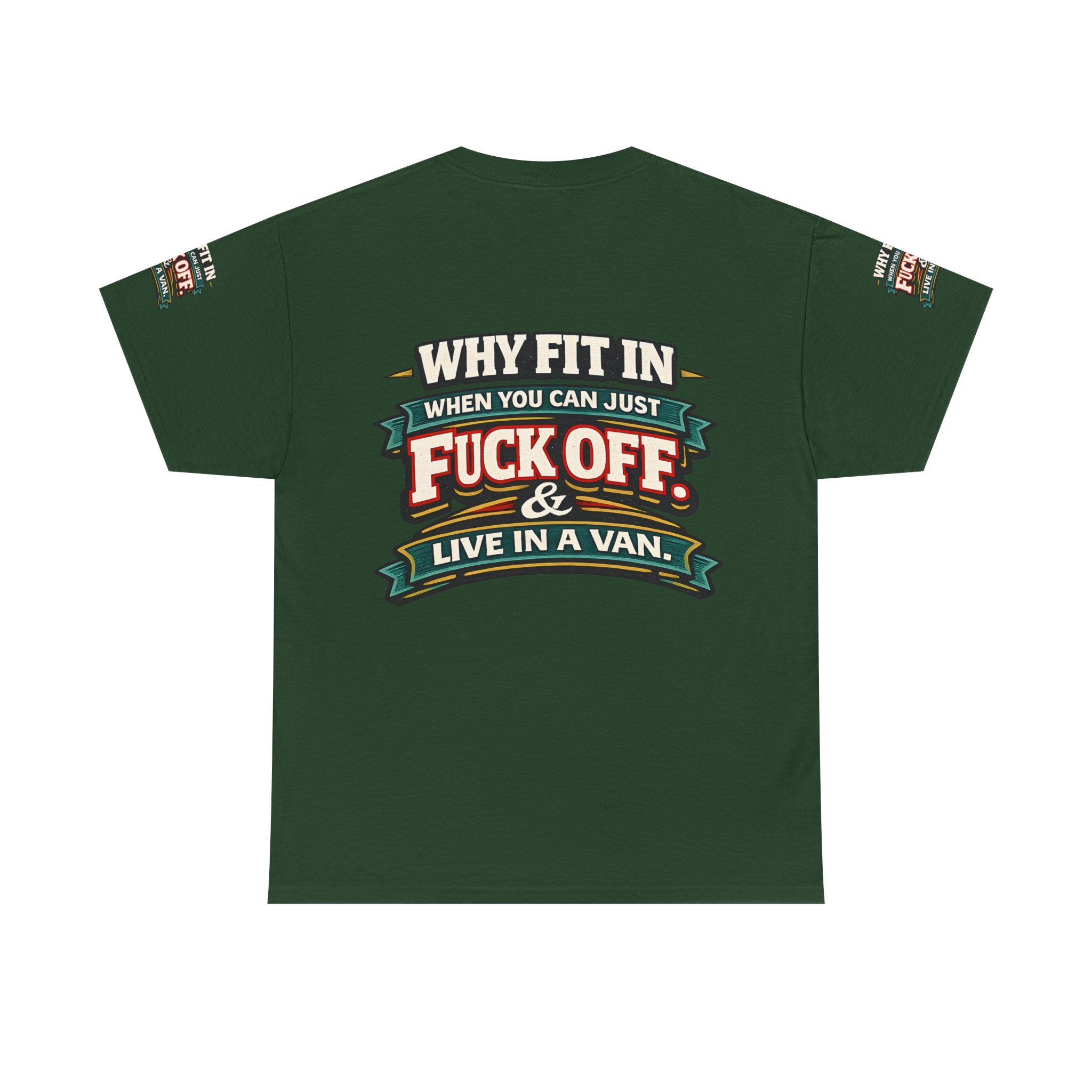 Unisex Heavy Cotton Tee — "Why Fit In" Design F**K-Line