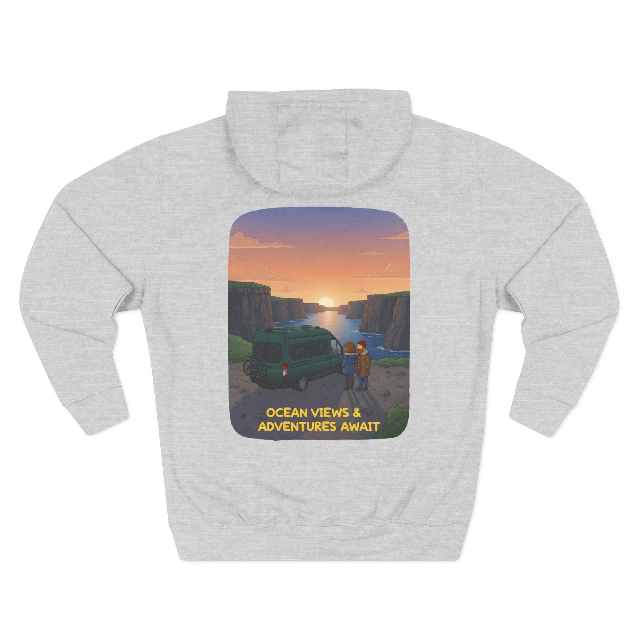 14335089247994630577_2048.jpeg Three-Panel Fleece Hoodie - "Ocean Views-Adventures Awaits" Design Sitcom-Line