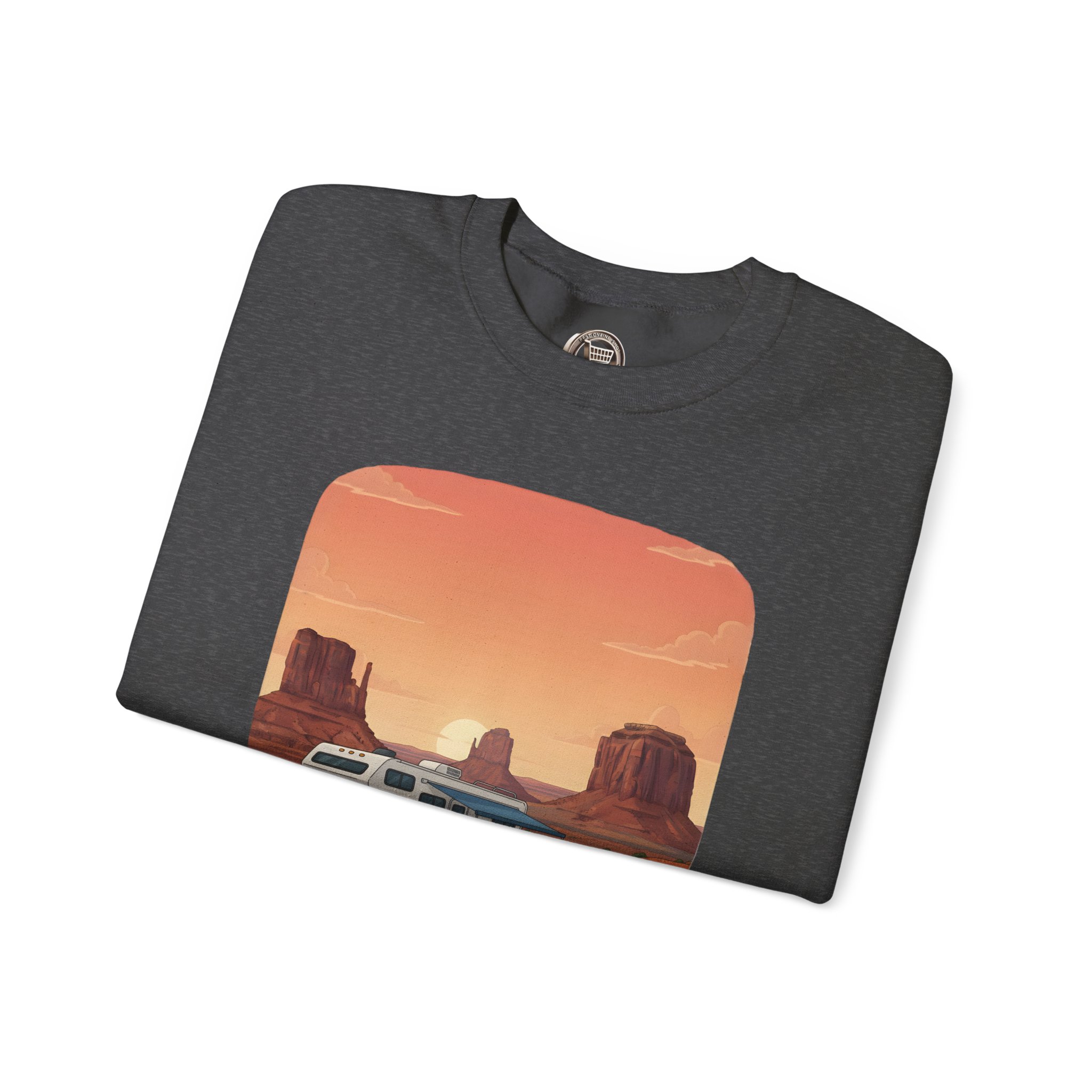 Unisex Heavy Blend™ Crewneck Sweatshirt — "Life Is A Journey-Not A Destination" Design Sitcom-Line