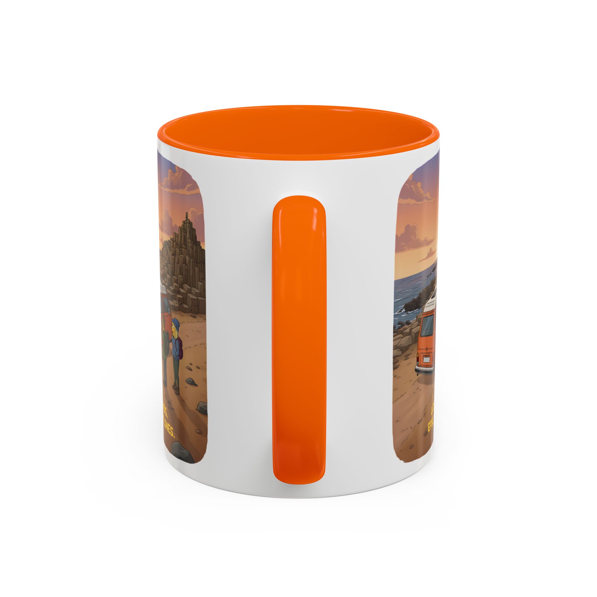 Accent Coffee Mug (11, 15oz) — "Lost Roads Epic Coastlines" Design Sitcom-Line