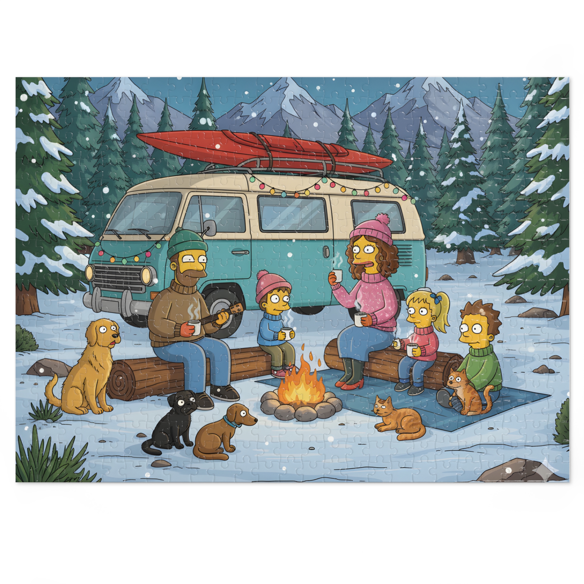 Jigsaw Puzzle with Tin — Scenic Jigsaw for Cozy Holidays