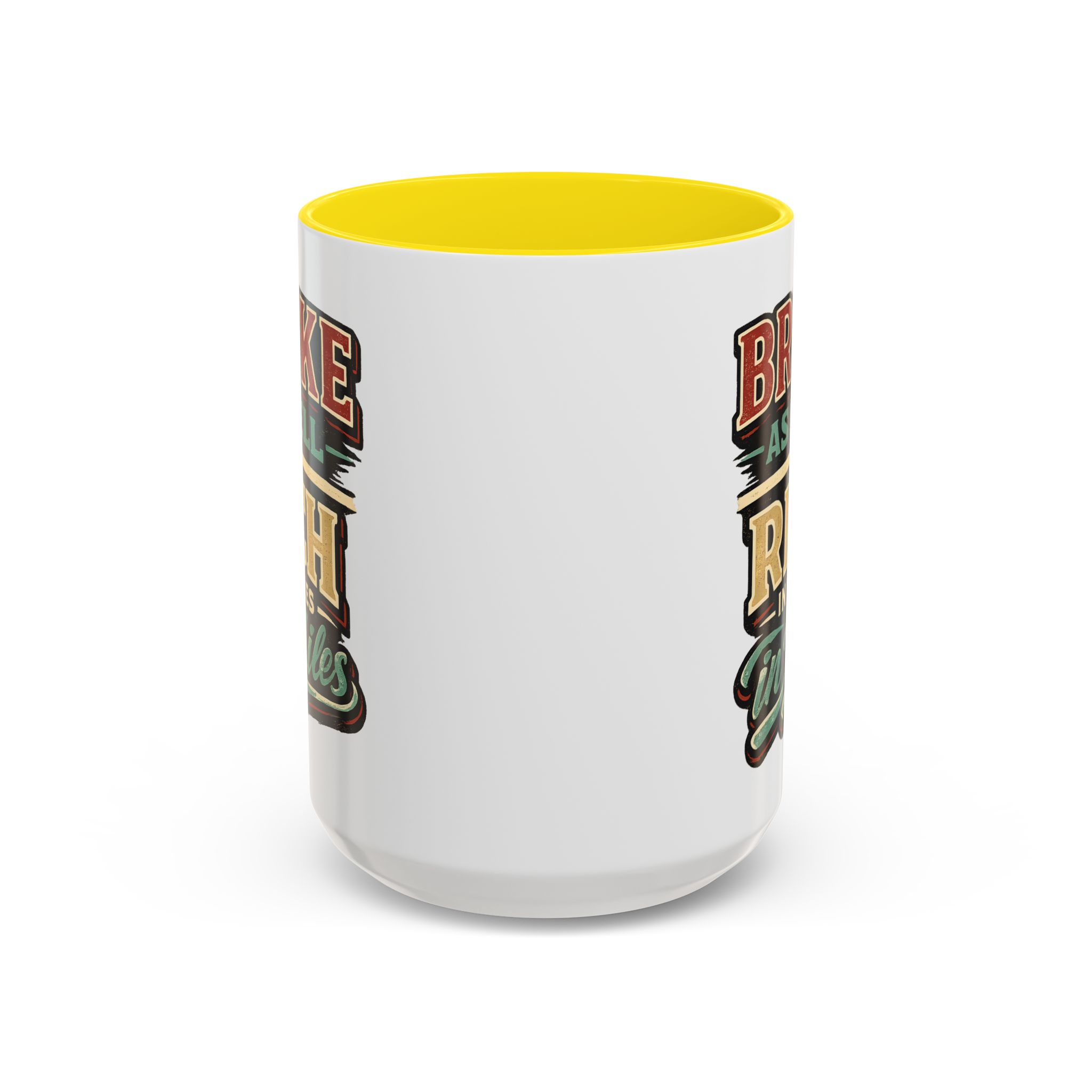 Accent Coffee Mug (11, 15oz) — "Broke As Hell" Design F**K-Line