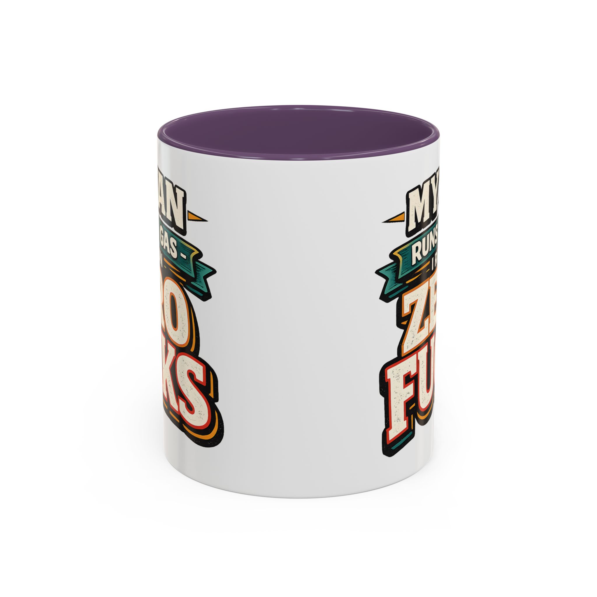 Accent Coffee Mug (11, 15oz) — "My Van Runs On Gas" Design F**K-Line