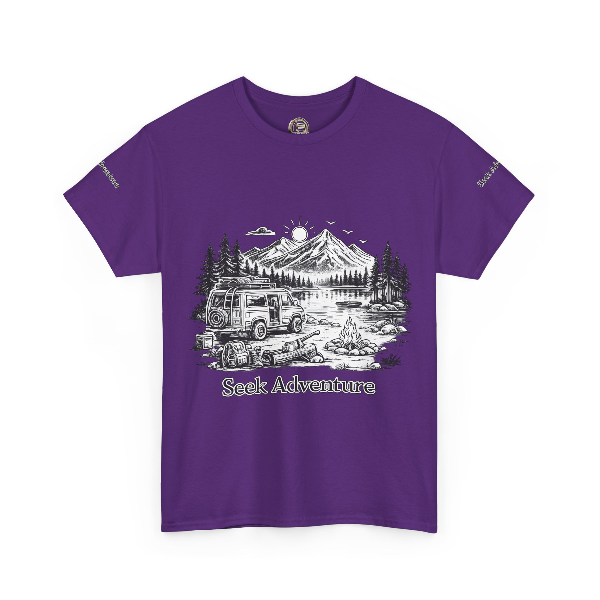 14376213593150556118_2048.jpeg Unisex Heavy Cotton Tee — "Seek Adventure" Design Minimal-Line