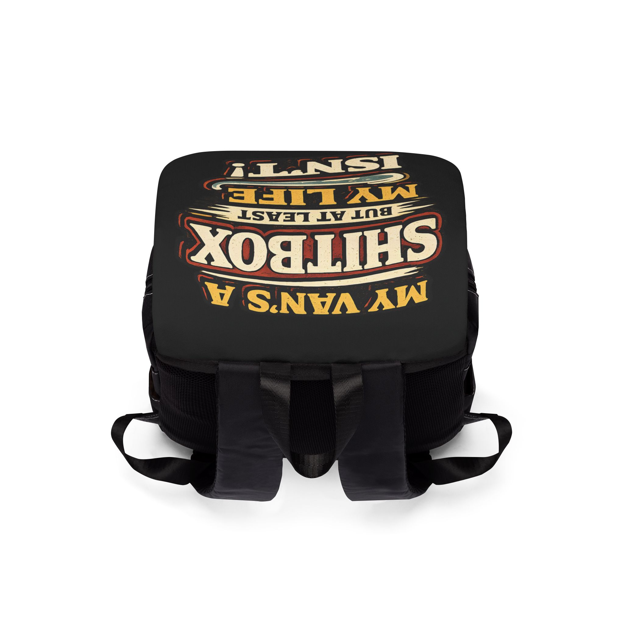 Unisex Casual Shoulder Backpack — "My Van`s A Shitbox" Design F**K-Line