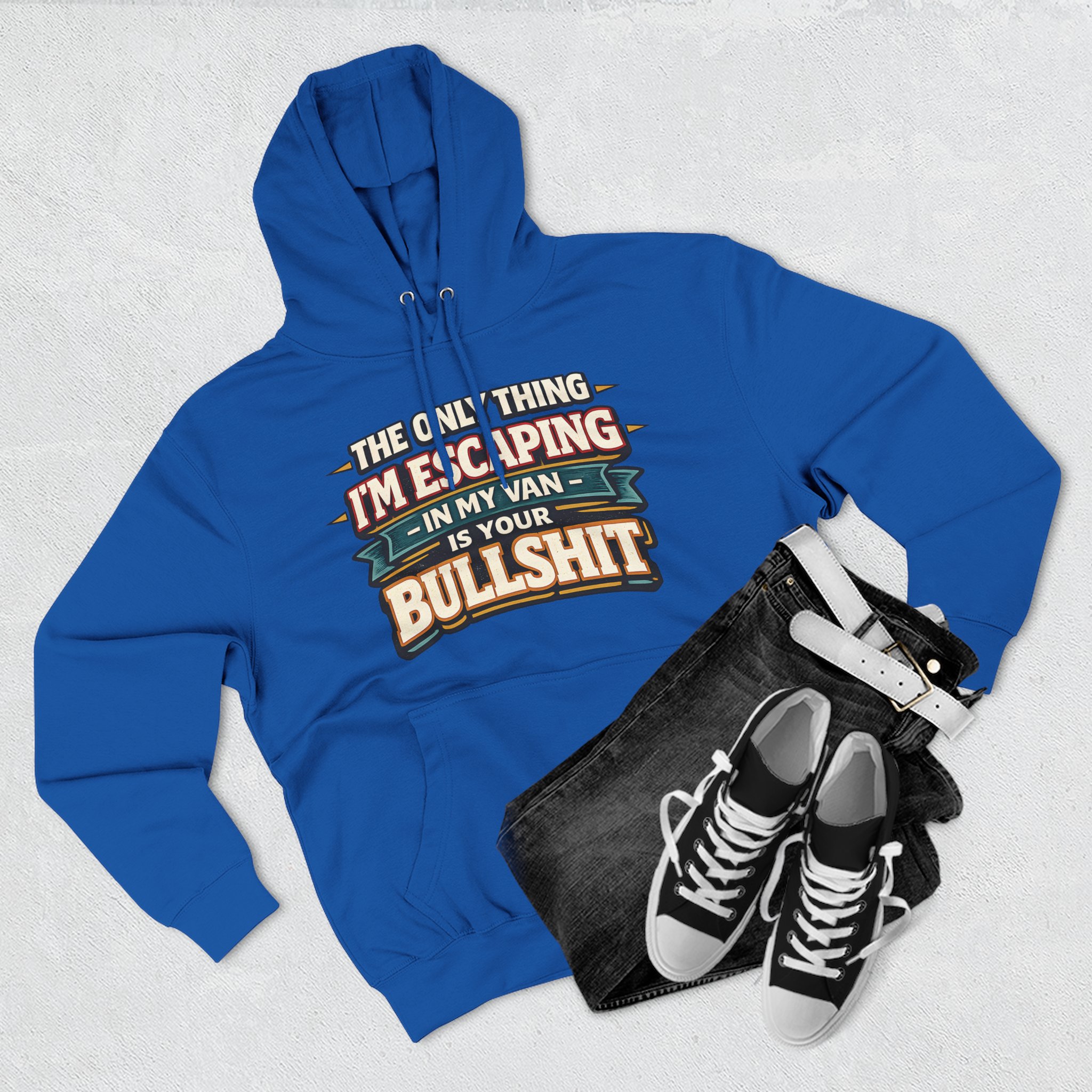 14380188364381986926_2048.jpeg Three-Panel Fleece Hoodie - "The Only Thing I´m Escaping" Design F**K-Line