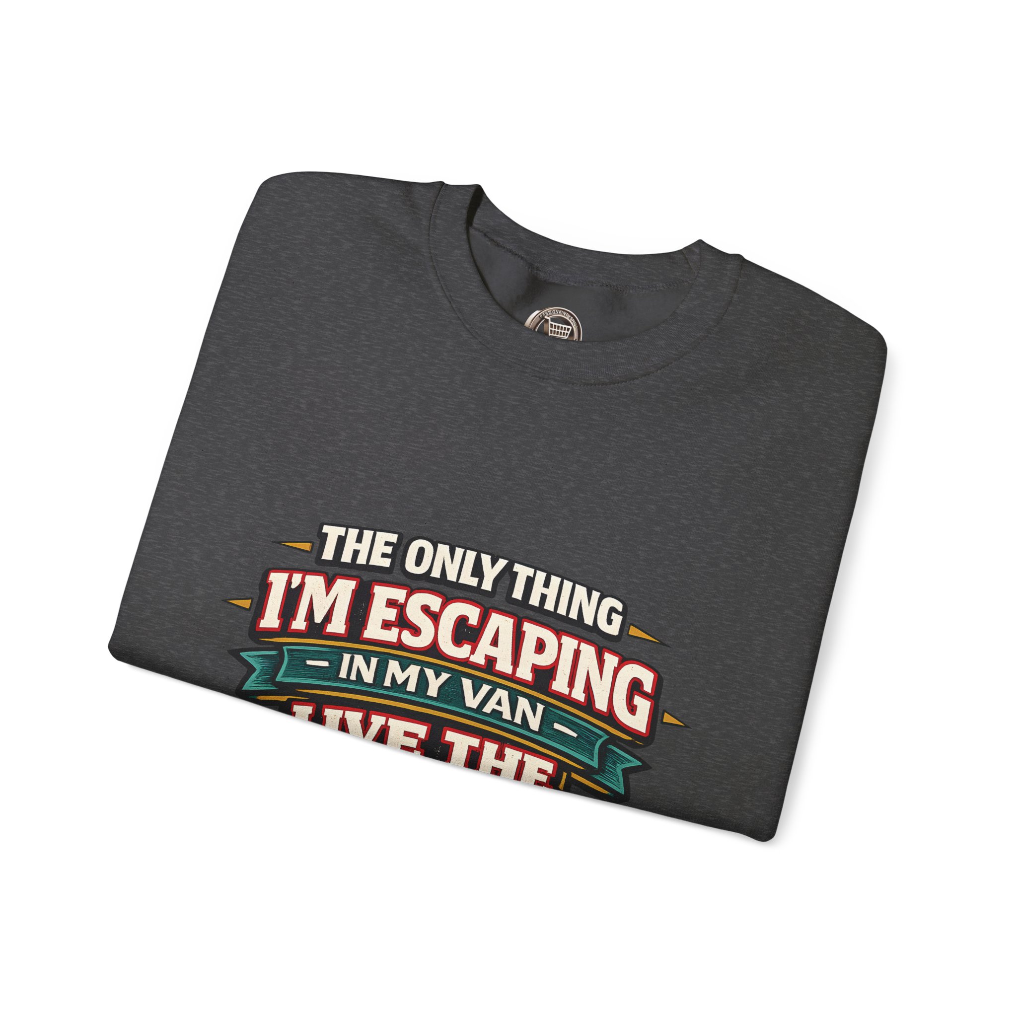 Unisex Heavy Blend™ Crewneck Sweatshirt — "The Only Thing I´m Escaping" Design F**K-Line