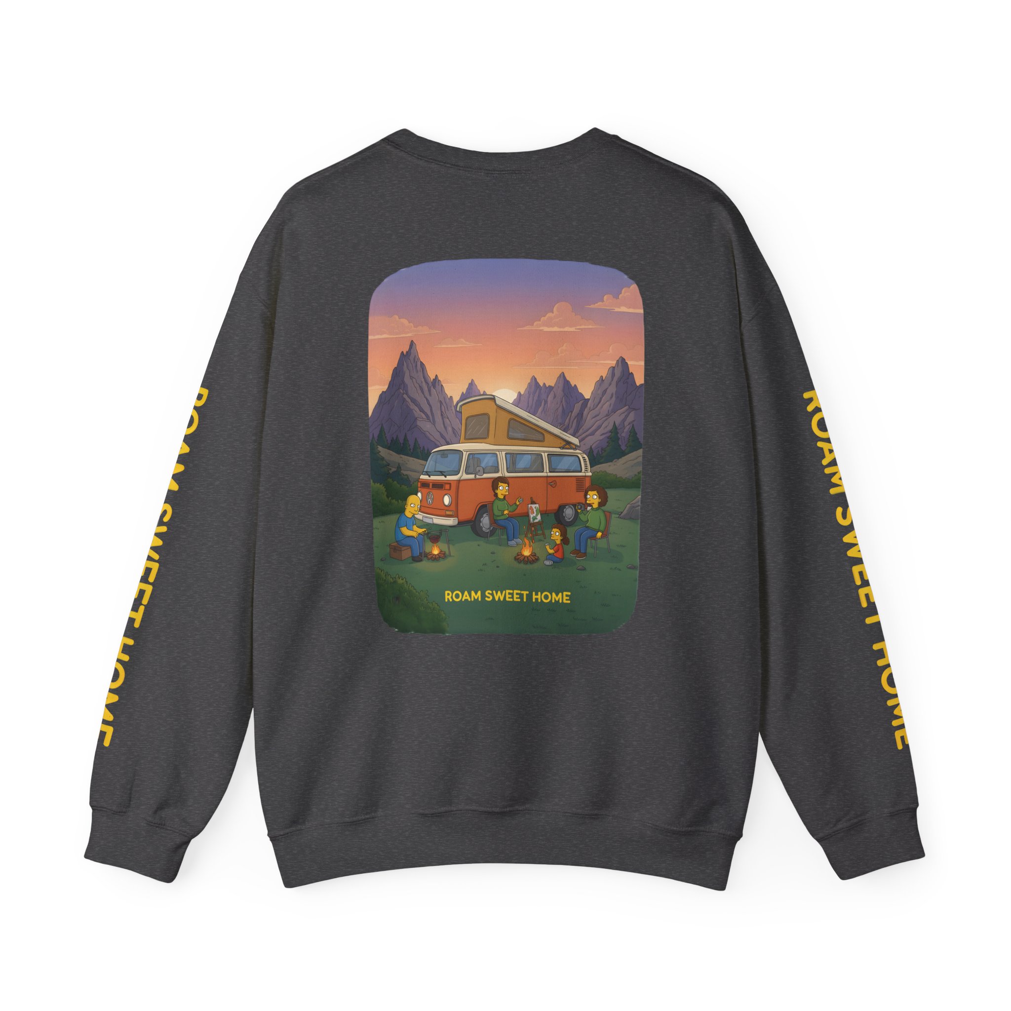 Unisex Heavy Blend™ Crewneck Sweatshirt — "Roam Sweet Home" Design Sitcom-Line