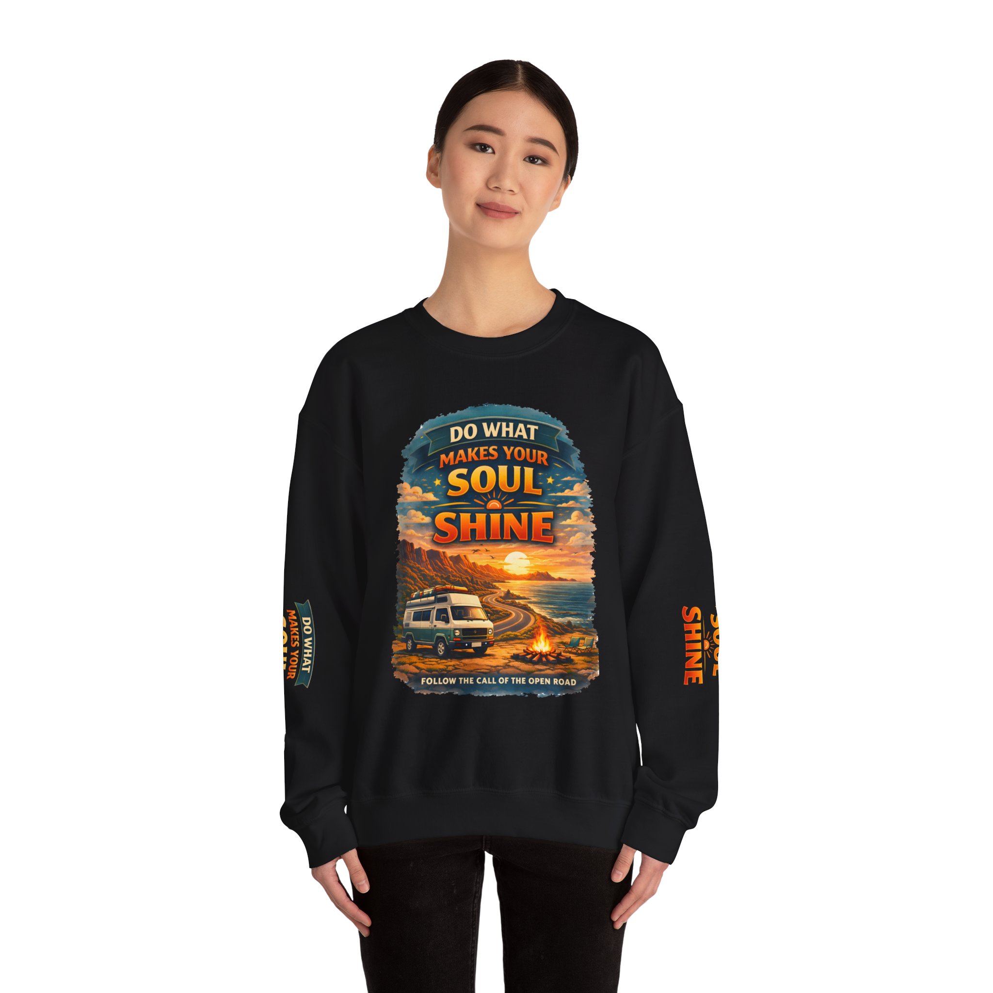 Unisex Heavy Blend™ Crewneck Sweatshirt — "Do What Makes Your Soul Shine" Design Scenic-Line