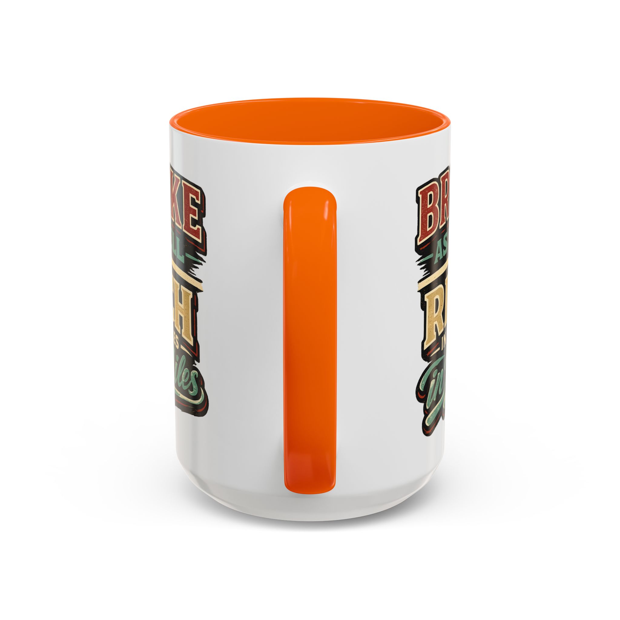 Accent Coffee Mug (11, 15oz) — "Broke As Hell" Design F**K-Line