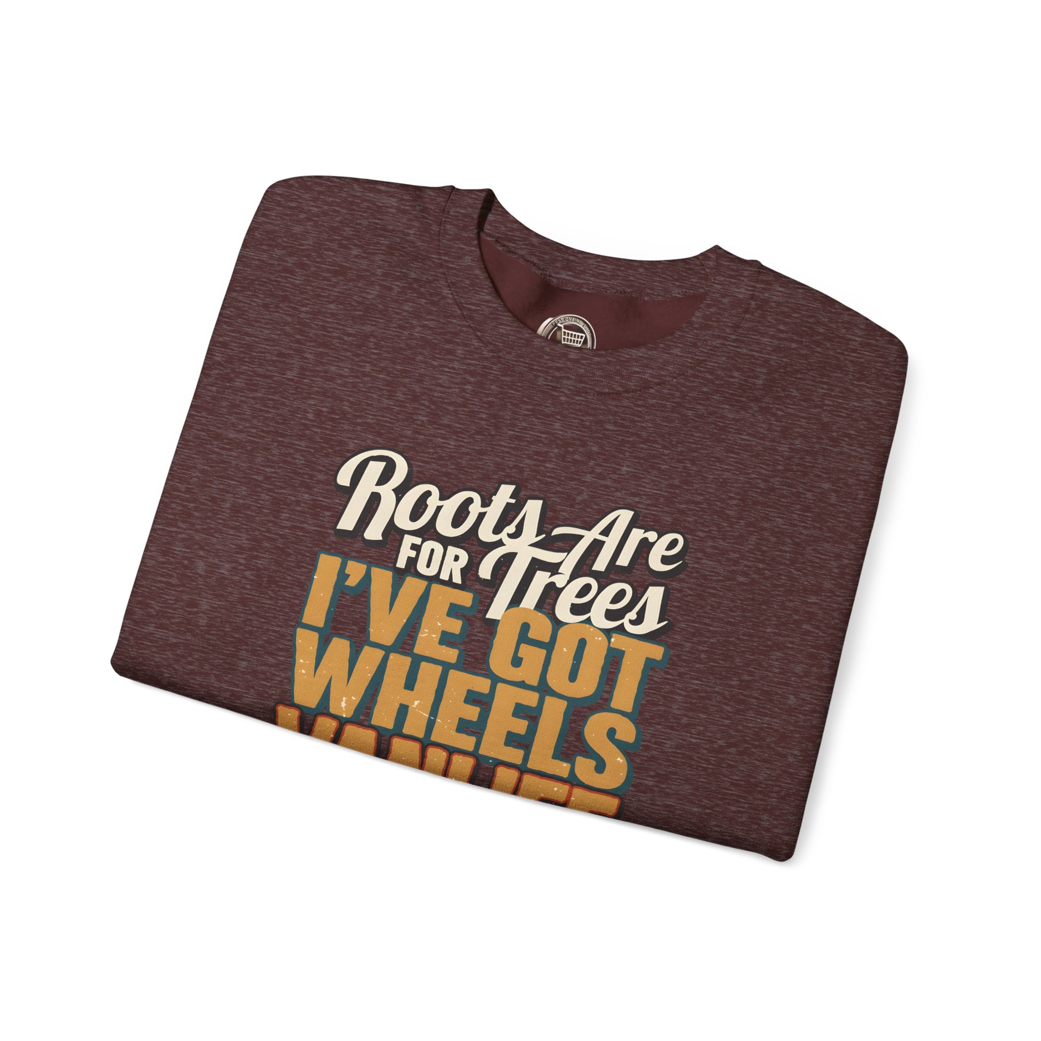 Unisex Heavy Blend™ Crewneck Sweatshirt — "Roots Are For Trees" Design F**K-Line