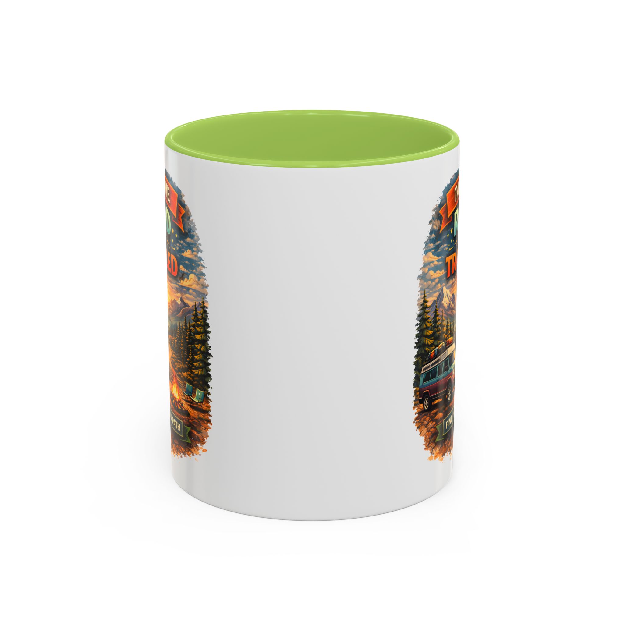 14431882194222715115_2048.jpeg Accent Coffee Mug (11, 15oz) — "Take The Road Less Traveled" Design Scenic-Line