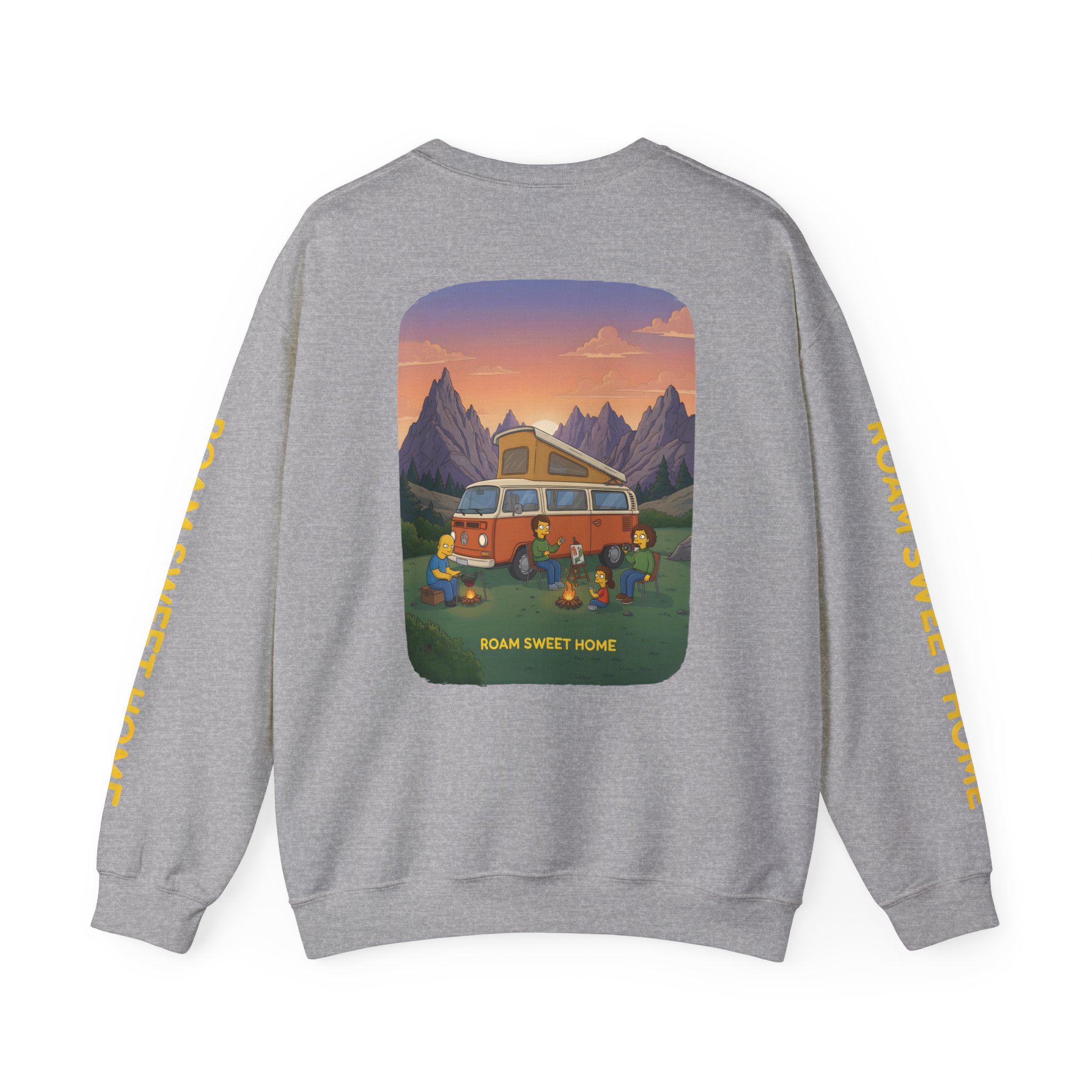 Unisex Heavy Blend™ Crewneck Sweatshirt — "Roam Sweet Home" Design Sitcom-Line