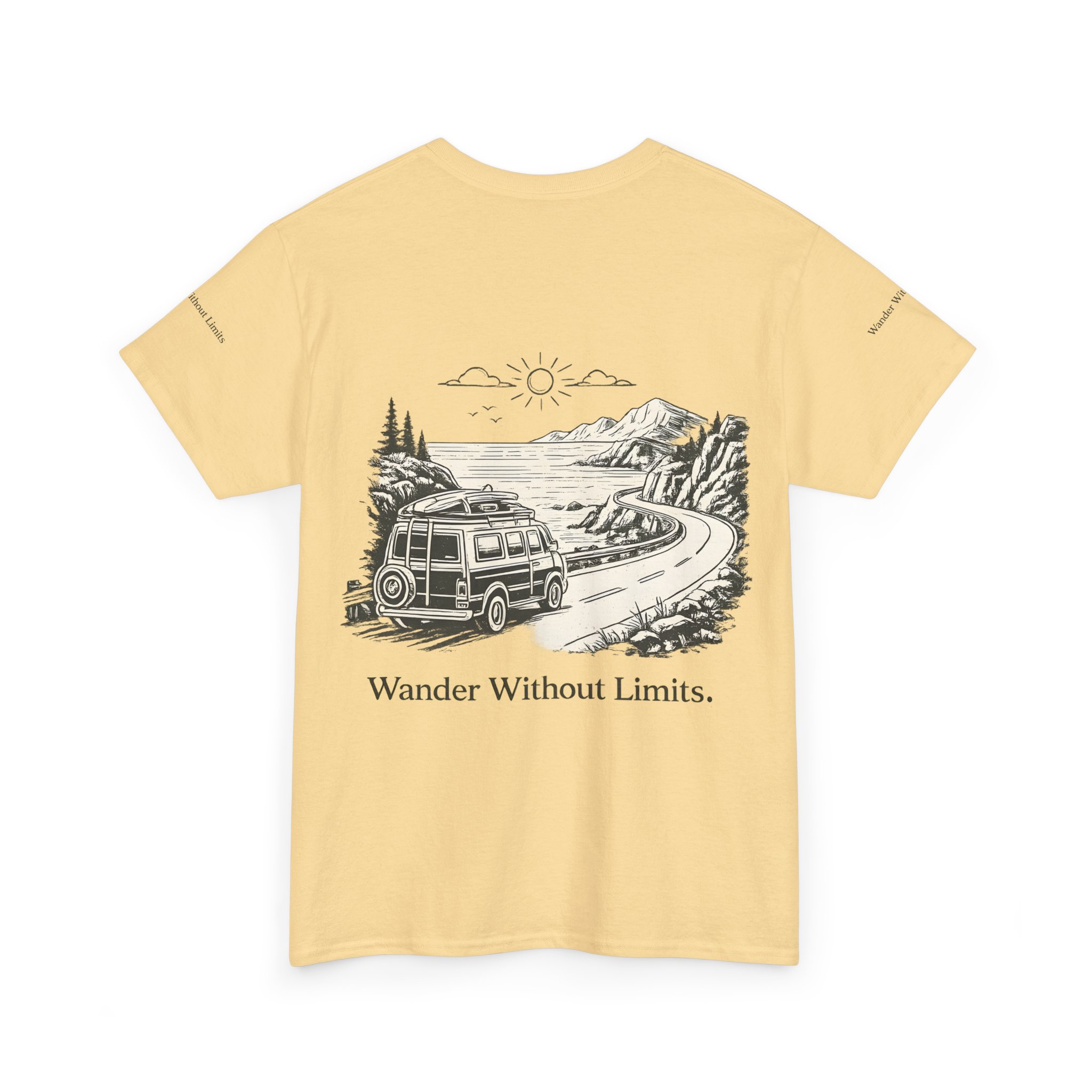 14453925147136643000_2048.jpeg Unisex Heavy Cotton Tee — "Wander Without Limits" Design Minimal-Line