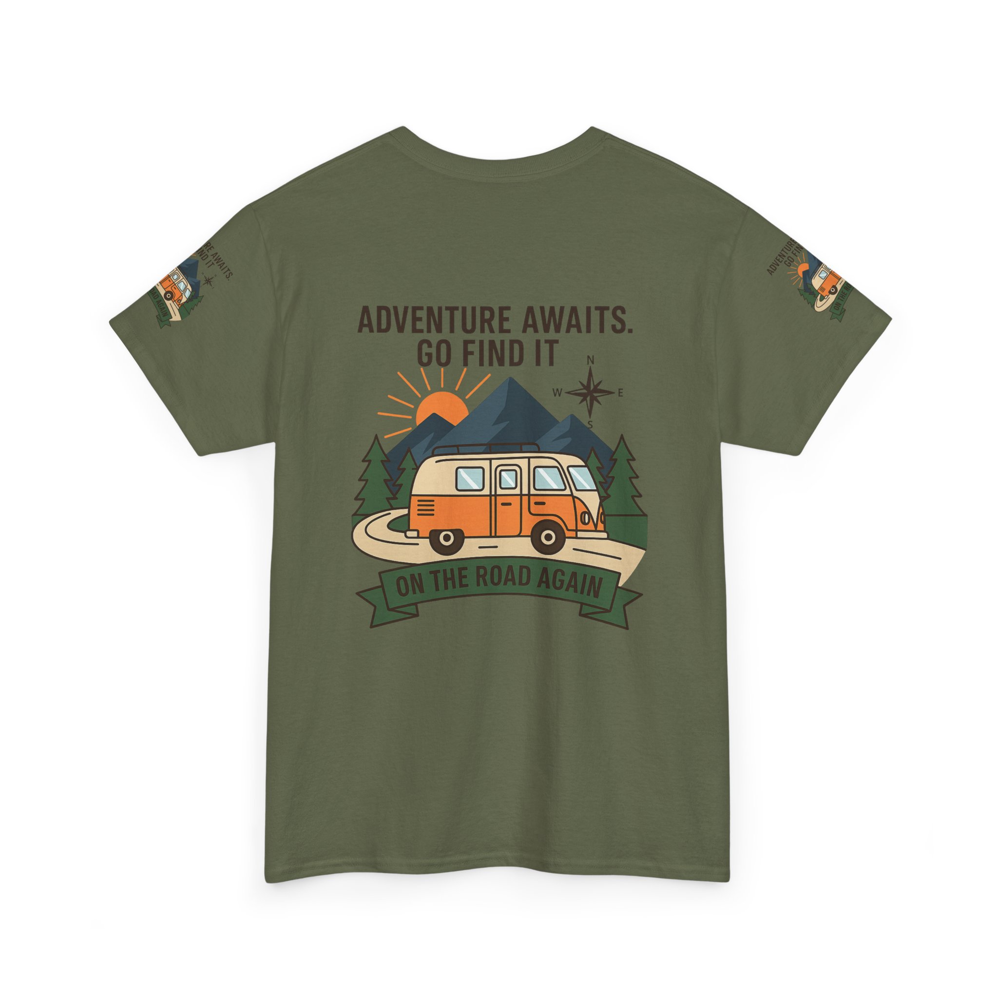 14456076463138523279_2048.jpeg Unisex Heavy Cotton Tee — 'Adventure Awaits. Go Find It' Camper Van T‑Shirt