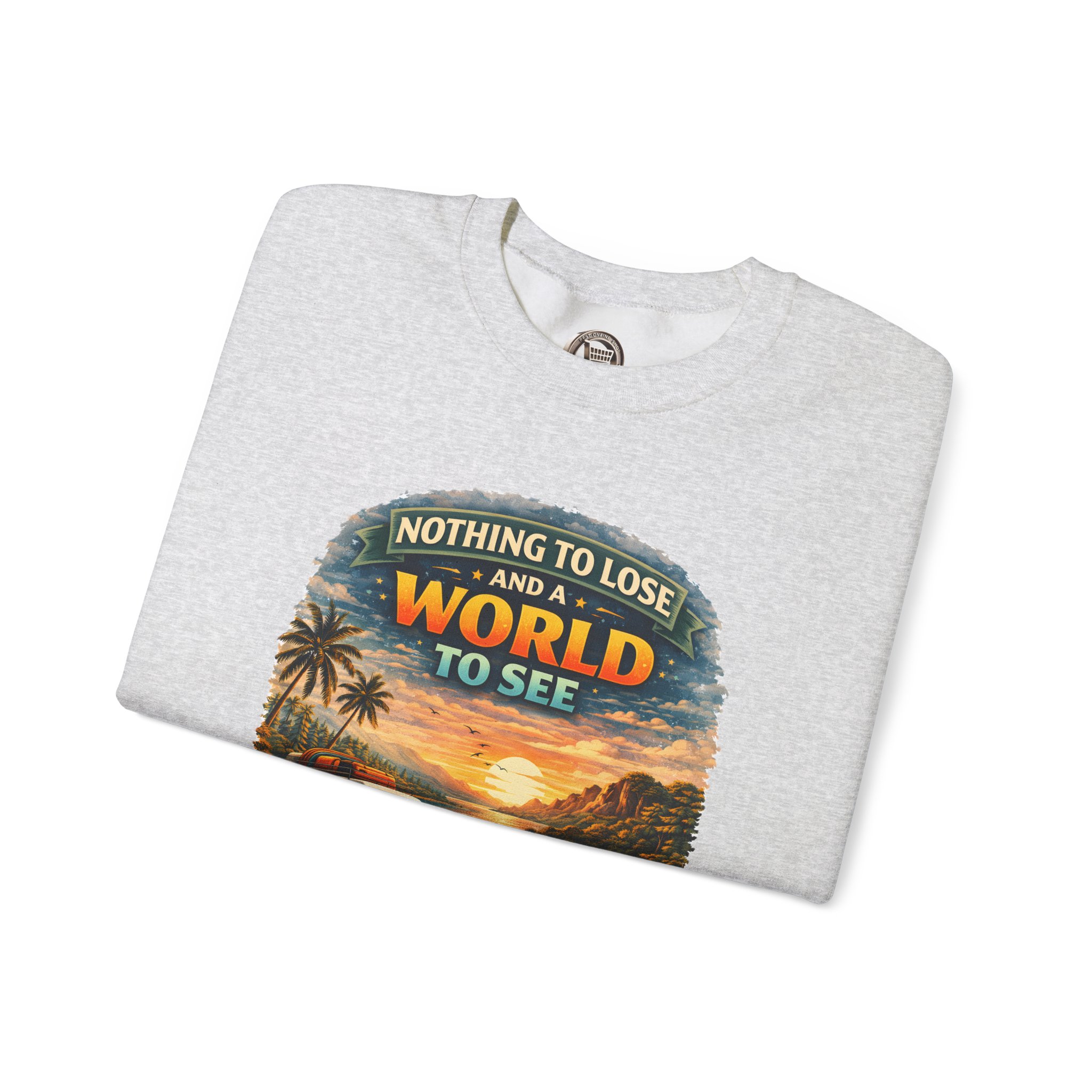 Unisex Heavy Blend™ Crewneck Sweatshirt — "Nothing To Lose" Design Scenic-Line