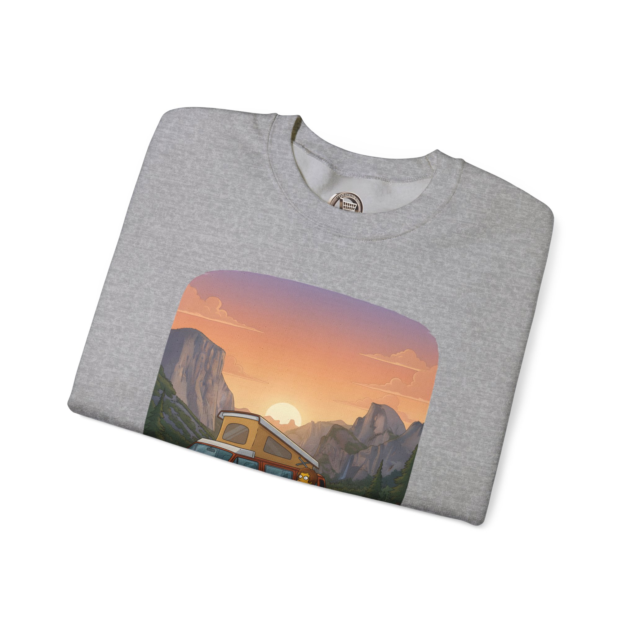 Unisex Heavy Blend™ Crewneck Sweatshirt — "Camp Where You Roam" Design Sitcom-Line