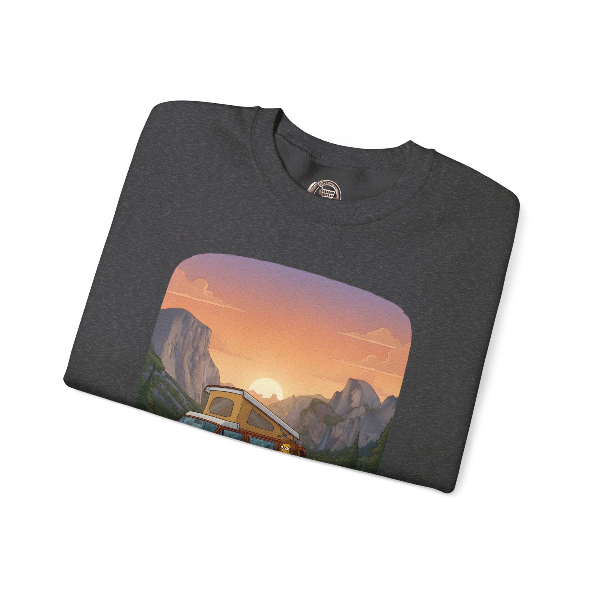Unisex Heavy Blend™ Crewneck Sweatshirt — "Camp Where You Roam" Design Sitcom-Line