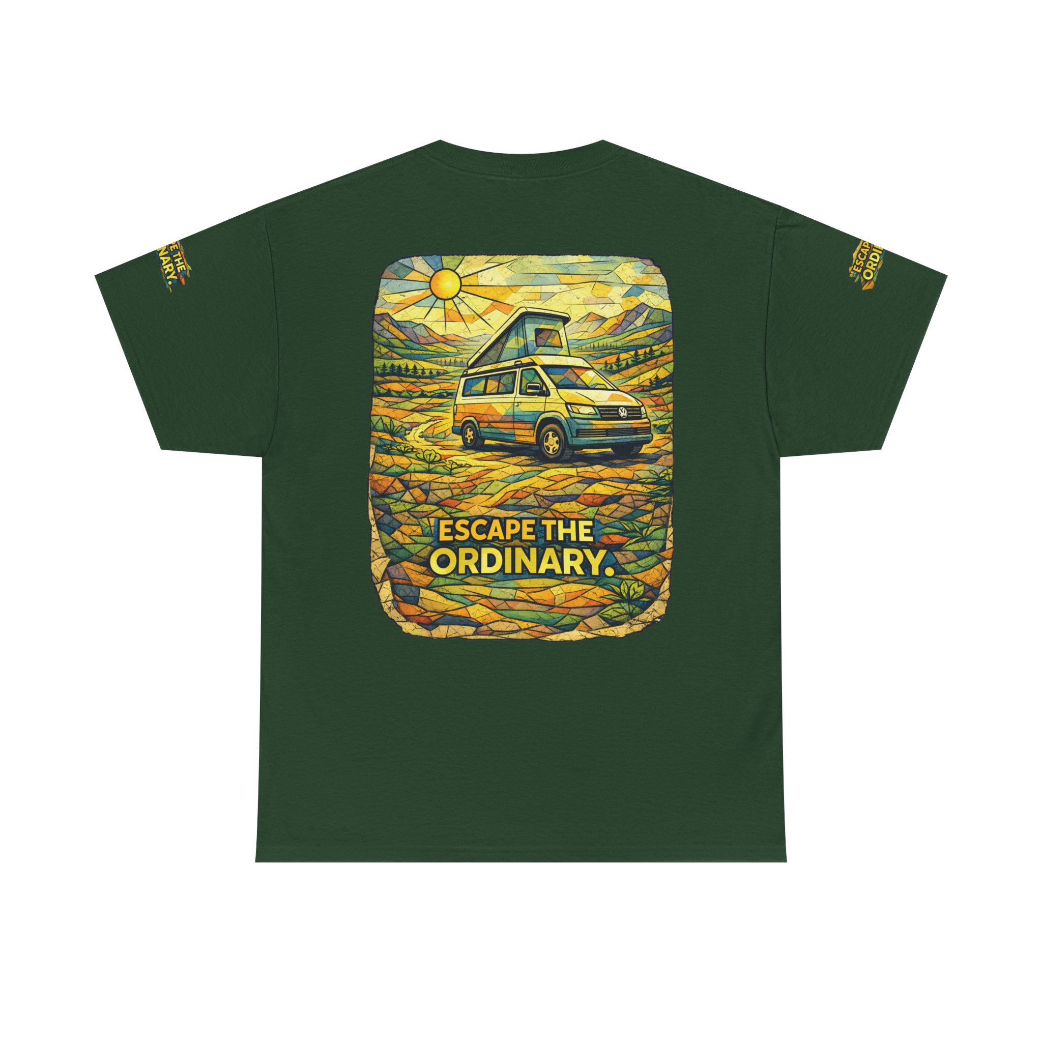 14490644322936029113_2048.jpeg Unisex Heavy Cotton Tee — "Escape The Ordinary" Design Cubic-Line