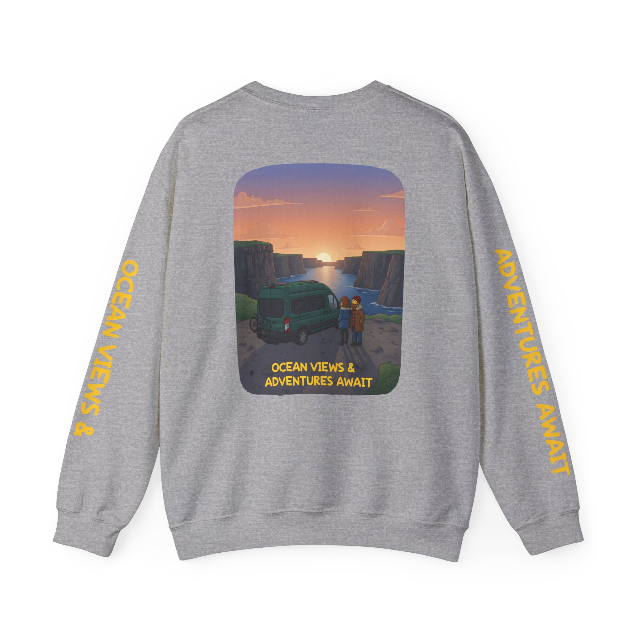 14508677354579593560_2048.jpeg Unisex Heavy Blend™ Crewneck Sweatshirt — "Ocean Views-Adventures Awaits" Design Sitcom-Line