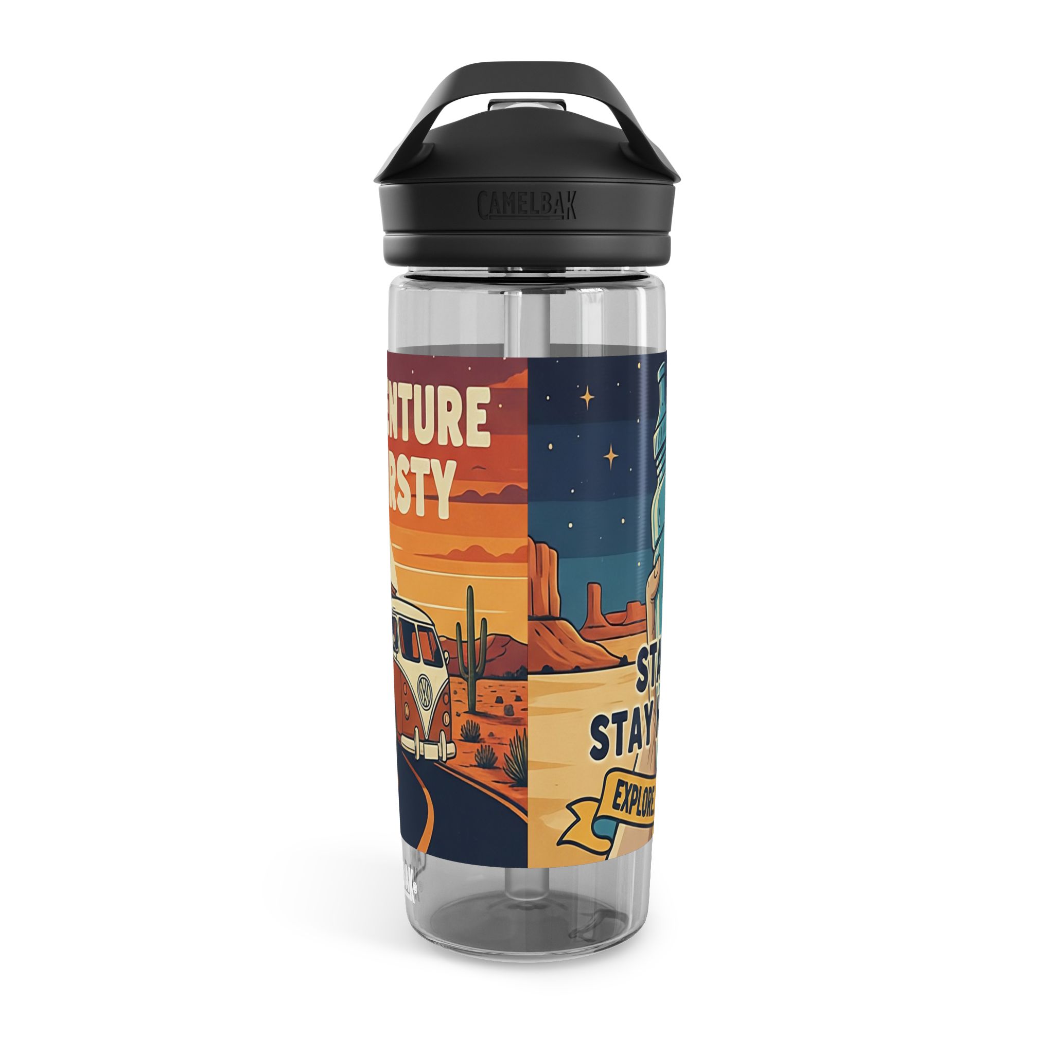 14510474689929541803_2048.jpeg Water Bottle CamelBak — "Adventure Is Thirsty "20oz/25oz Travel Bottle with Retro Road Trip Design
