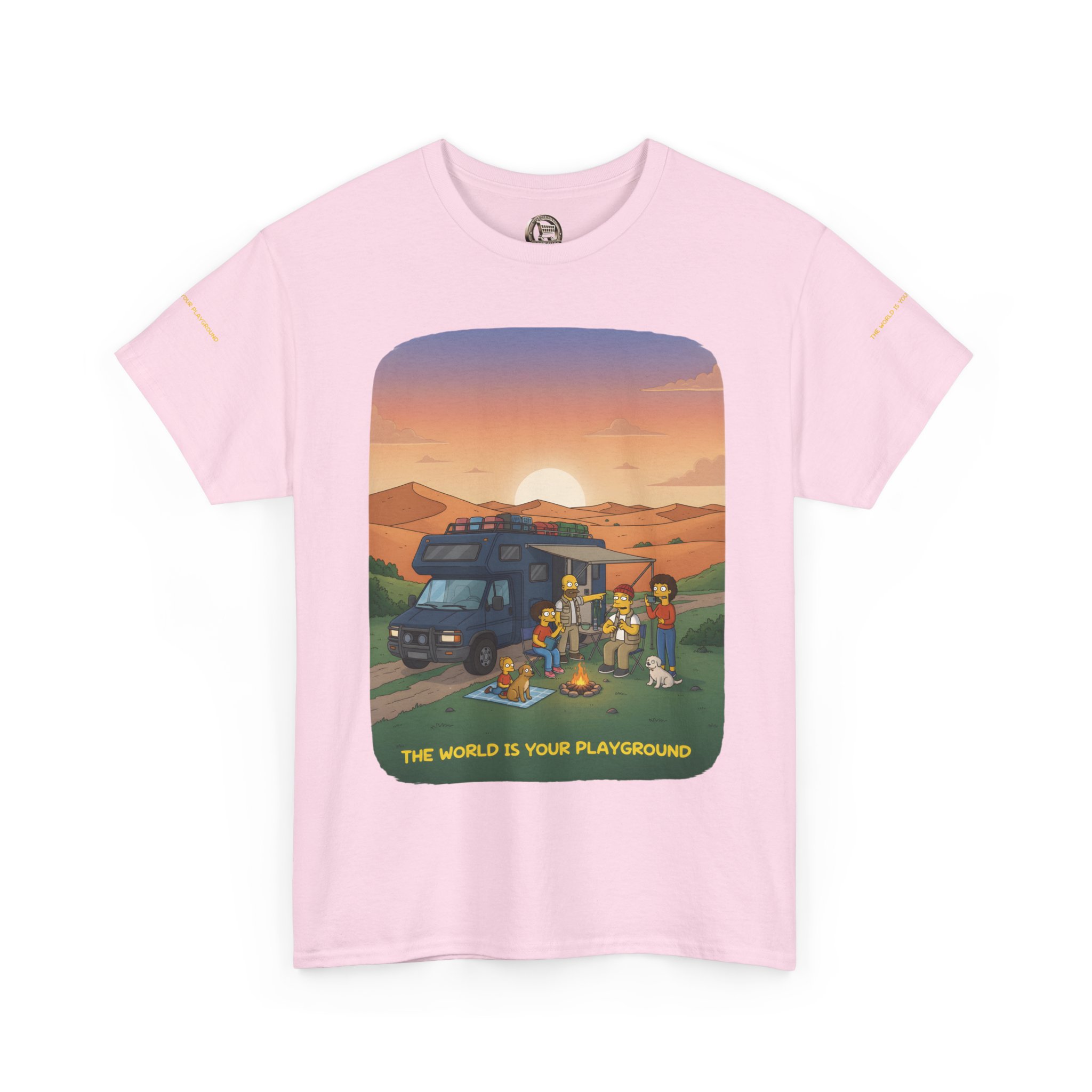 Unisex Heavy Cotton Tee — "The World Is Your playground" Design Sitcom-Line