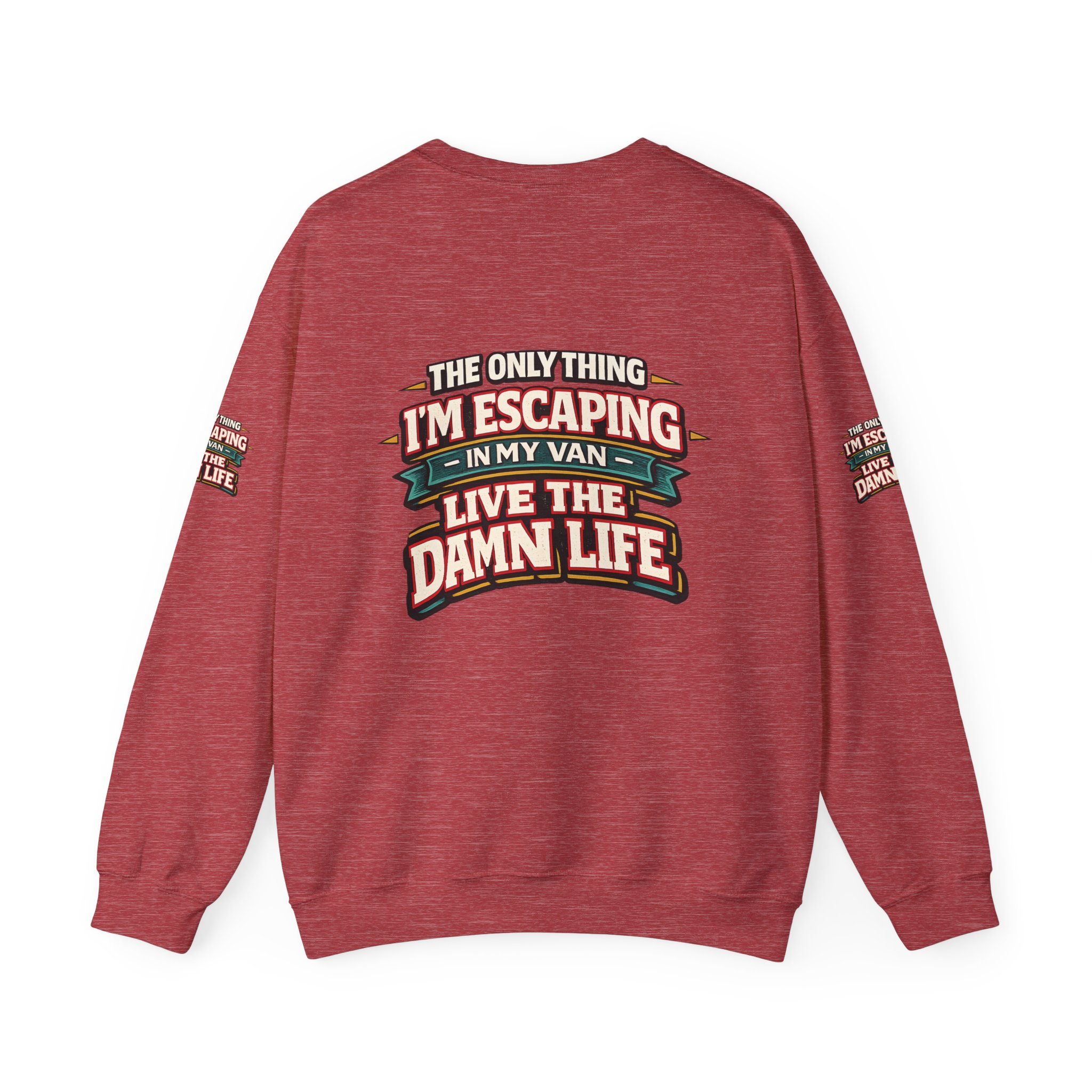 Unisex Heavy Blend™ Crewneck Sweatshirt — "The Only Thing I´m Escaping" Design F**K-Line