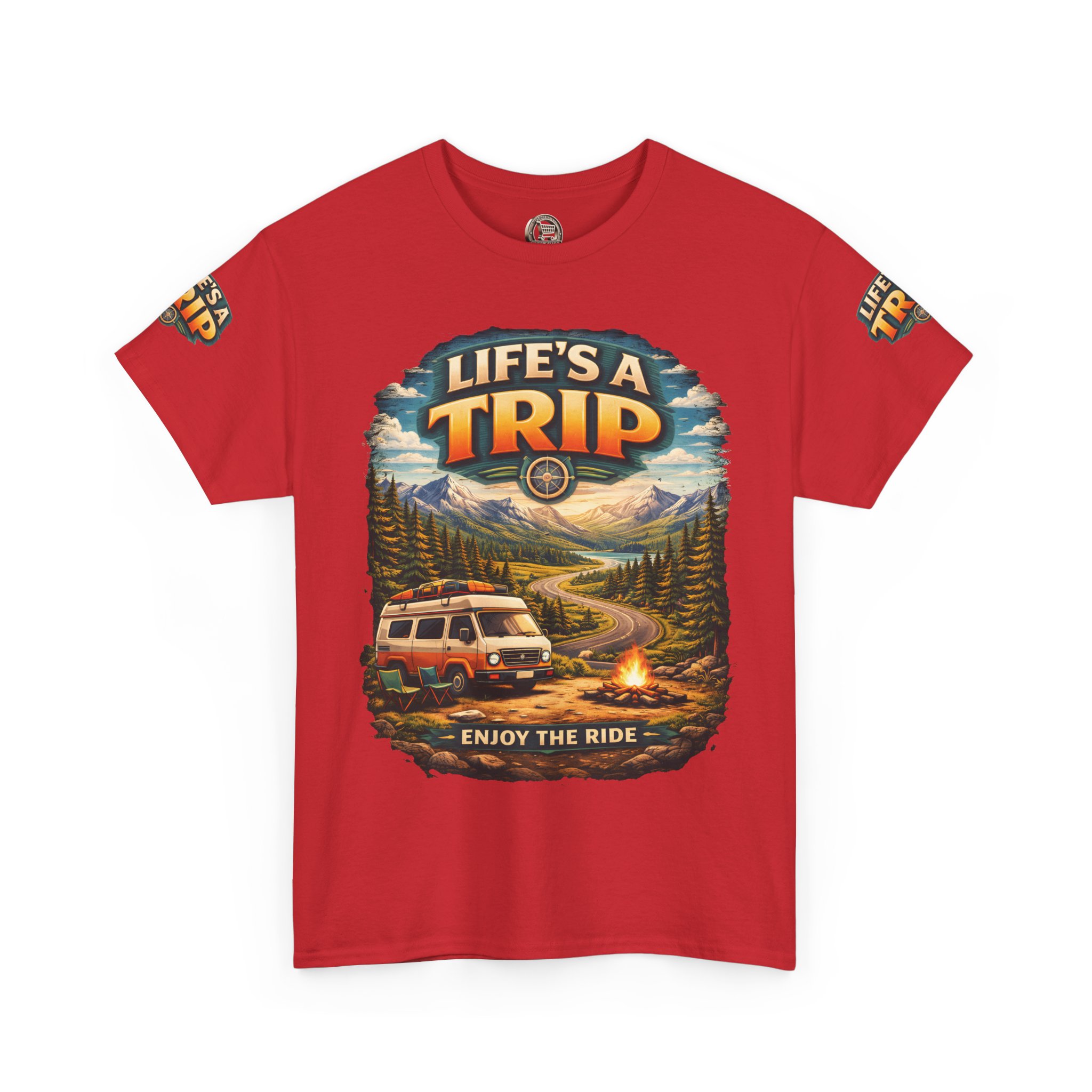 14520614936189299348_2048.jpeg Unisex Heavy Cotton Tee — "Live´s A Trip-Enjoy The Ride" Design Scenic-Line