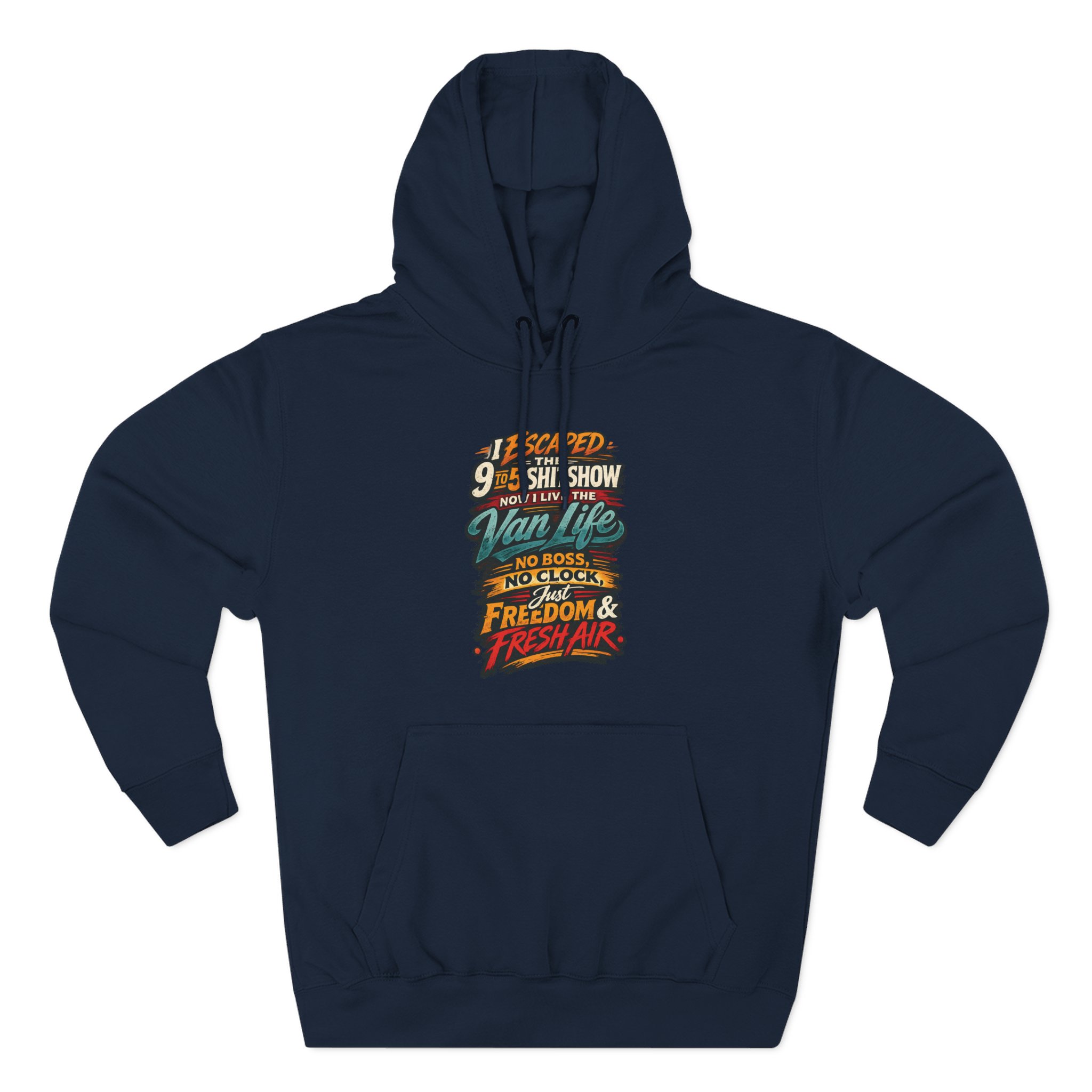 14521193236984929456_2048.jpeg Three-Panel Fleece Hoodie - "I Escaped The 9 To 5" Design F**K-Line