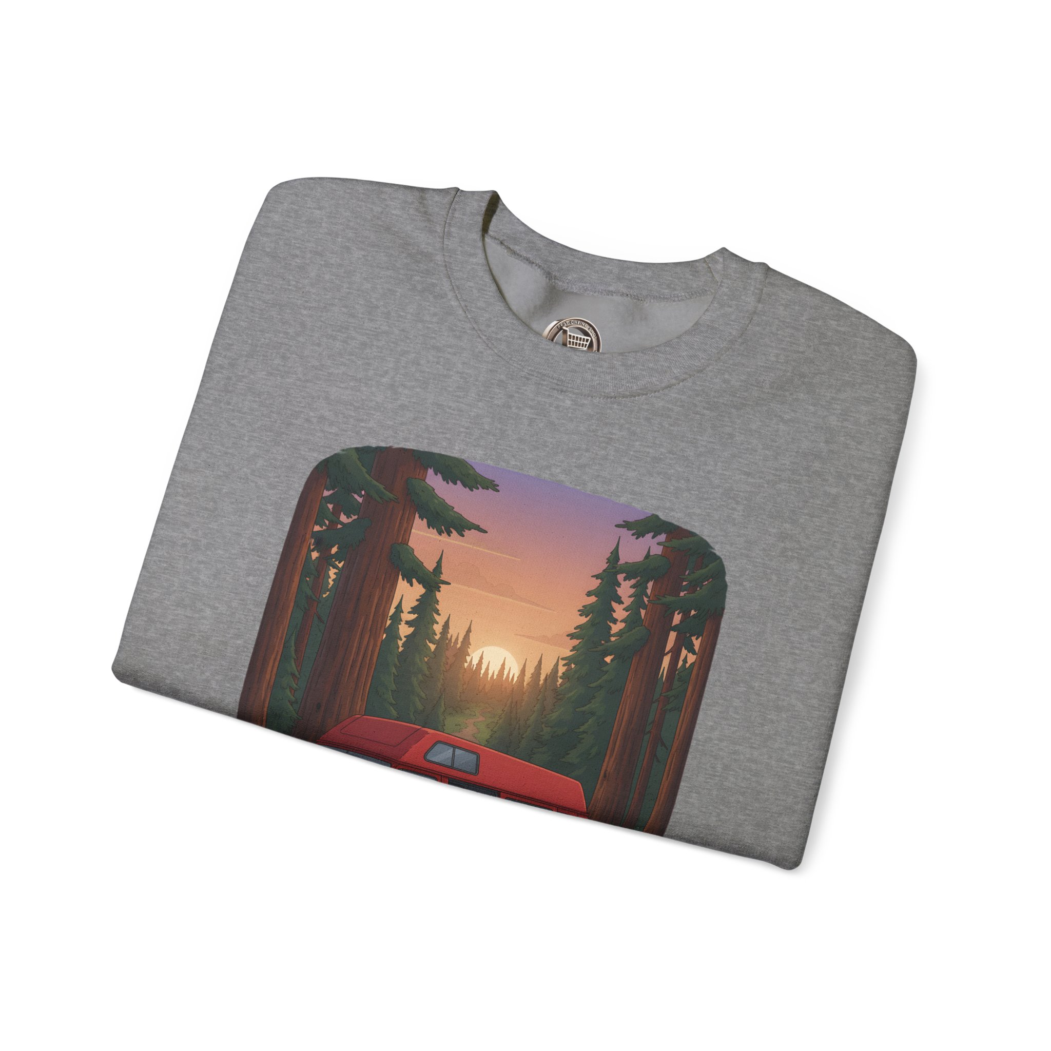 14521633039368763174_2048.jpeg Unisex Heavy Blend™ Crewneck Sweatshirt — "Forest Air Free Spirit Full Tank" Design Sitcom-Line