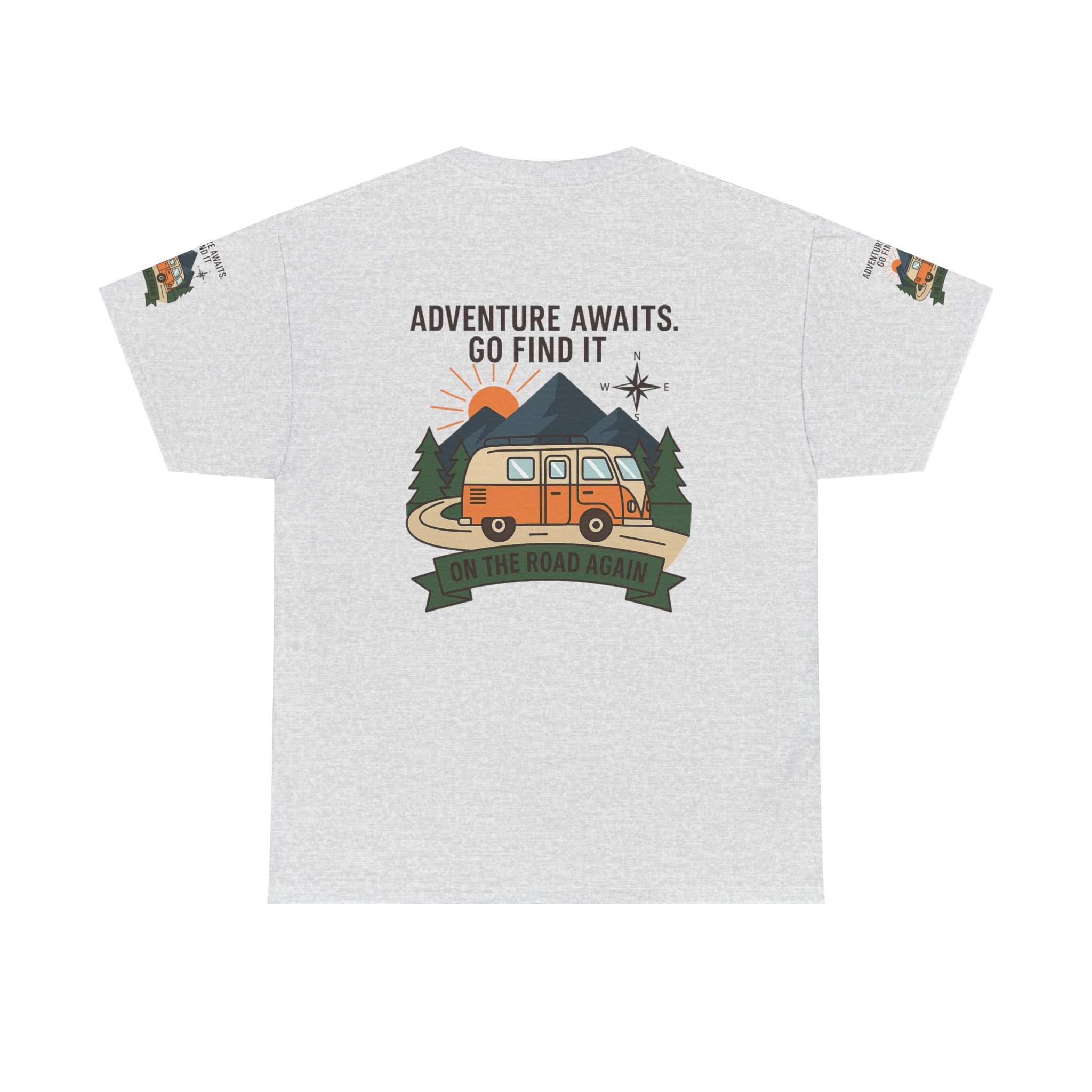1452348796111485904_2048.jpeg Unisex Heavy Cotton Tee — 'Adventure Awaits. Go Find It' Camper Van T‑Shirt