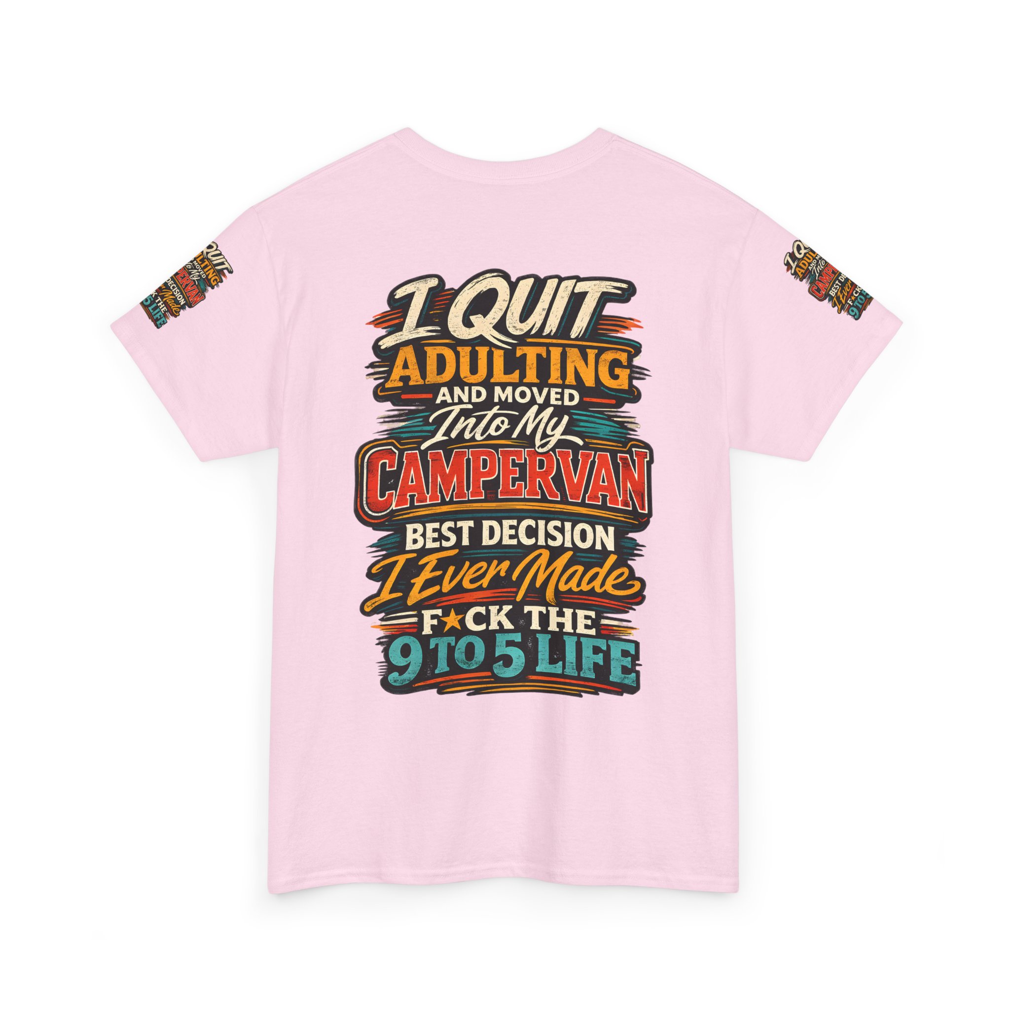 Unisex Heavy Cotton Tee — "I Quit Adulting" Design F**K-Line